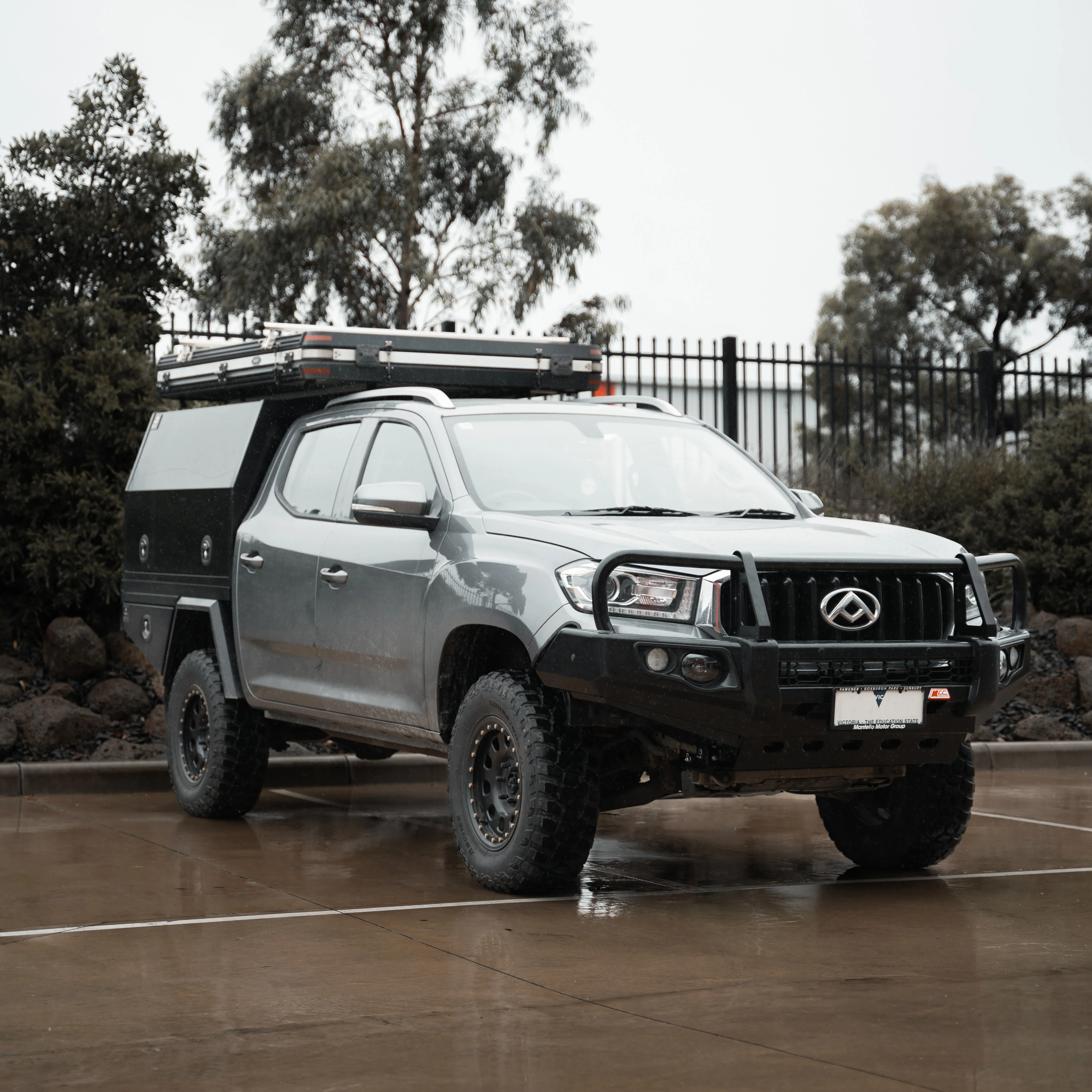 LDV T60 2018-2021 707-02 Falcon Bull Bar Black A-Frame Package (No Foglight) - SKU MCC-14001-702up - Image 2