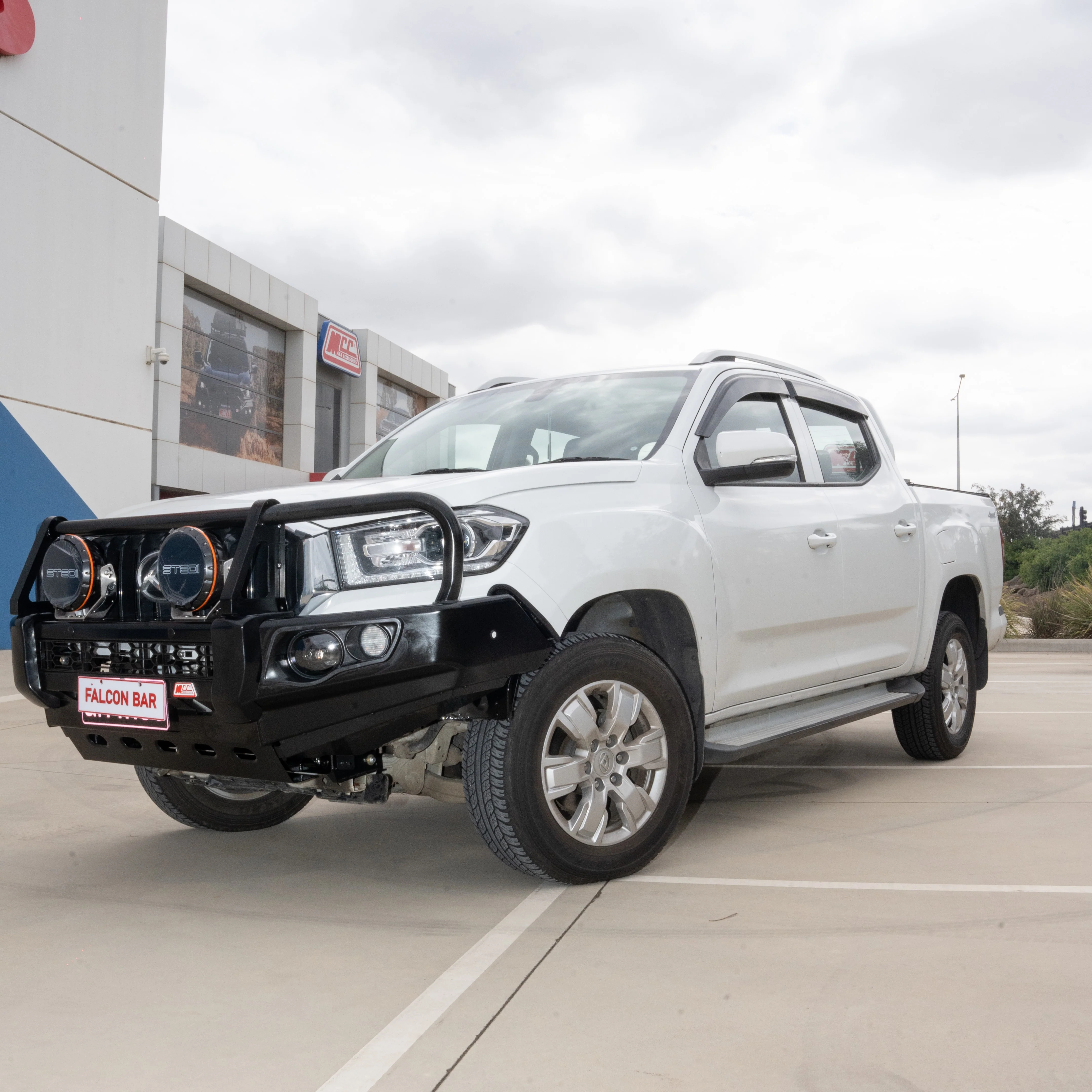 LDV T60 2018-2021 707-02 Falcon Bull Bar Black A-Frame Package (No Foglight) - SKU MCC-14001-702up - Image 9