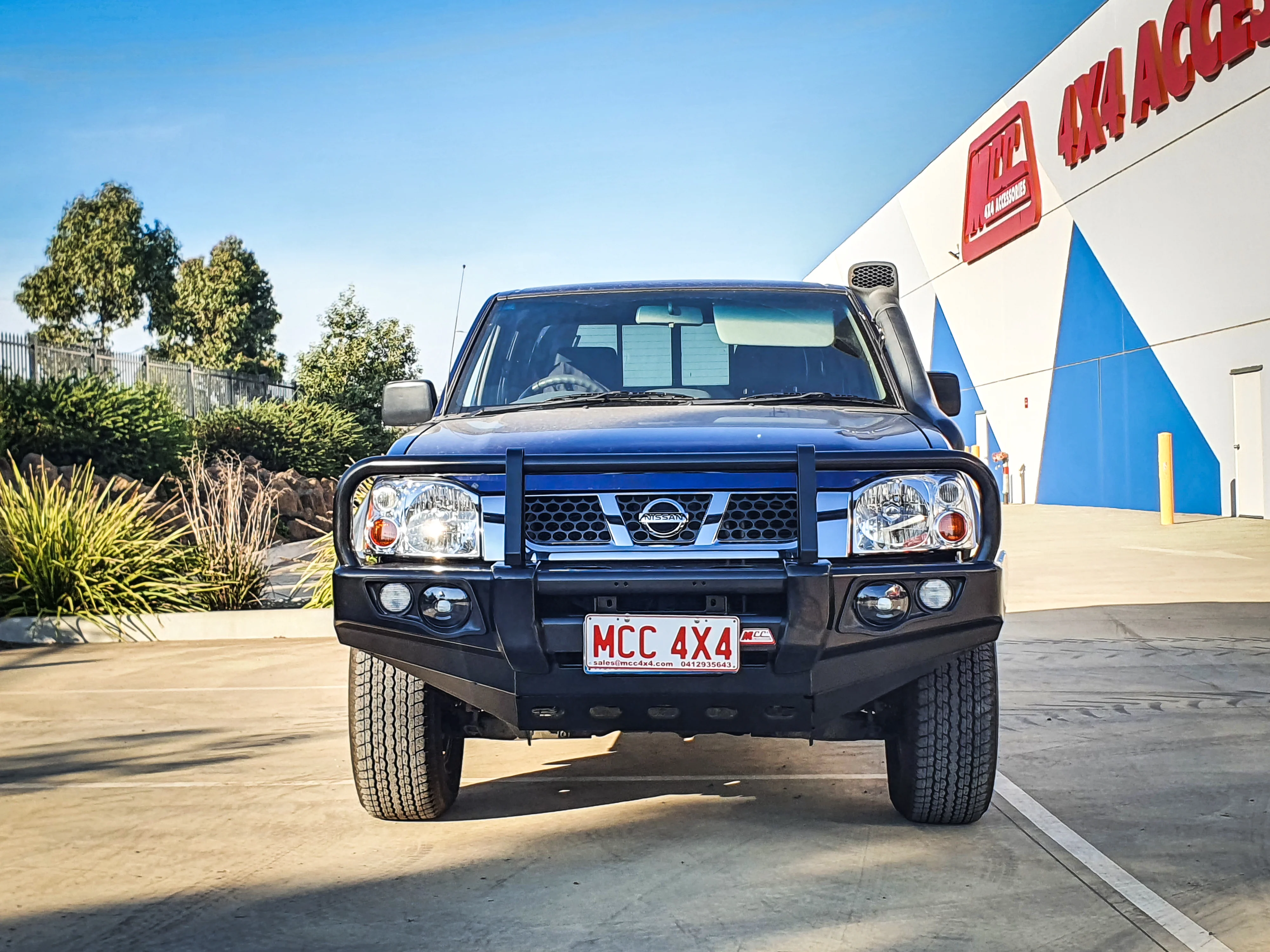 Navara D22 1997-2015 707-02 Falcon Bull Bar Black A-Frame Package (LED Foglight) - SKU MCC-03008-702FOGUP - Image 3