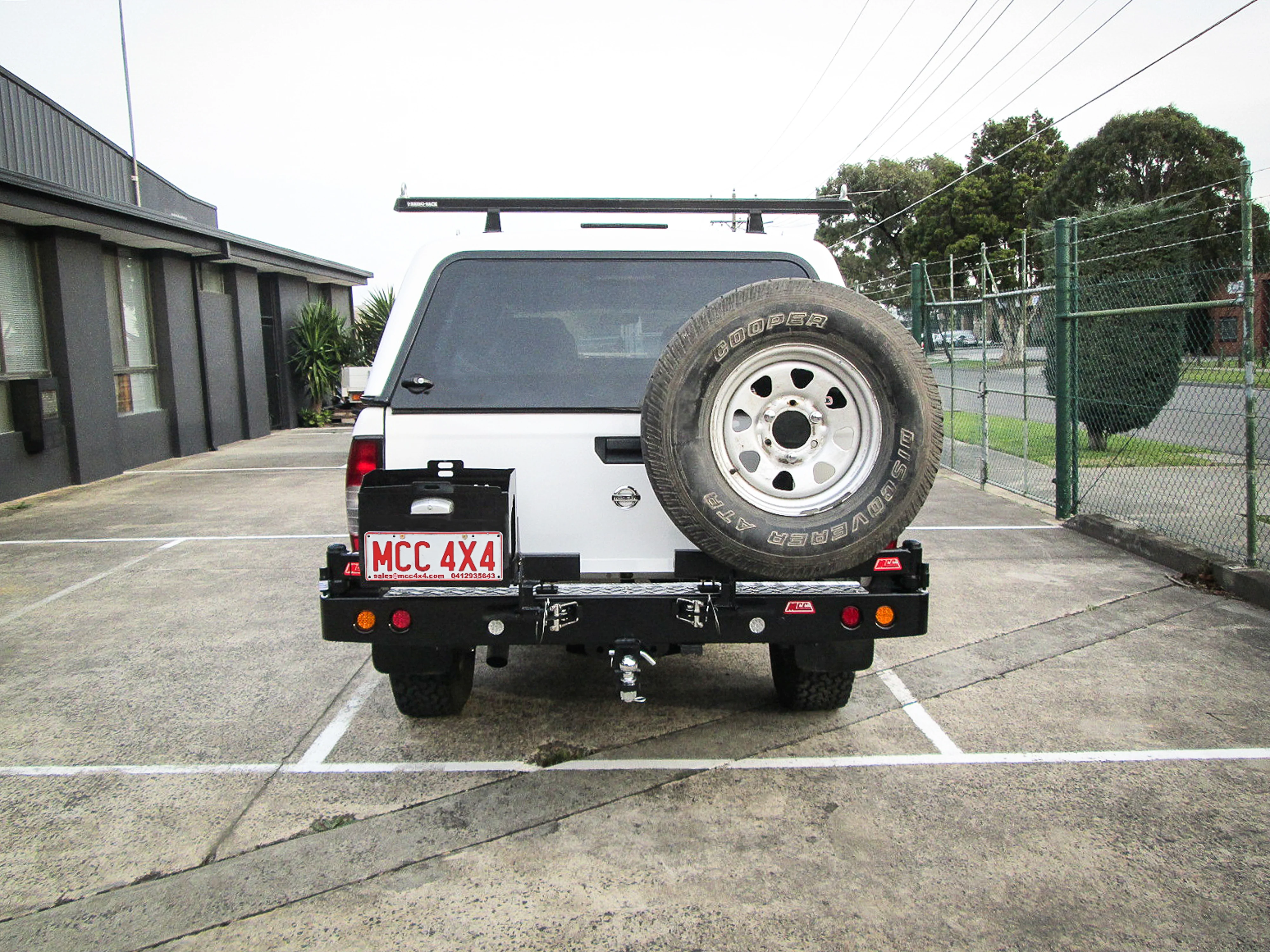 Navara D22 1997-2015 022-02 Rear Wheel Carrier Single Jerry Can Holder Package - SKU MCC-03008-202PK2 - Image 2