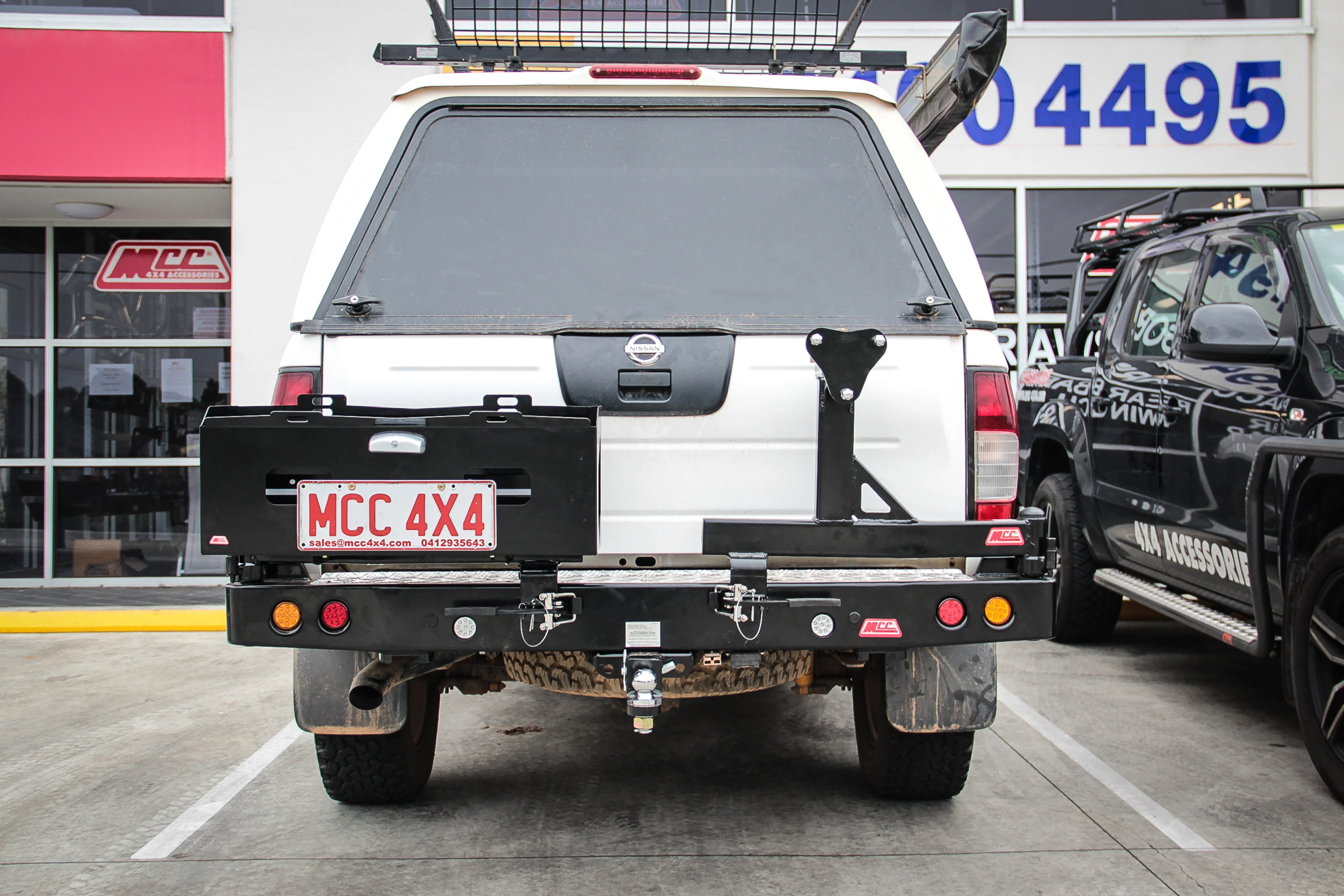 Navara D22 1997-2015 022-02 Rear Wheel Carrier Double Jerry Can Holder Package - SKU MCC-03008-202PK3 - Image 3