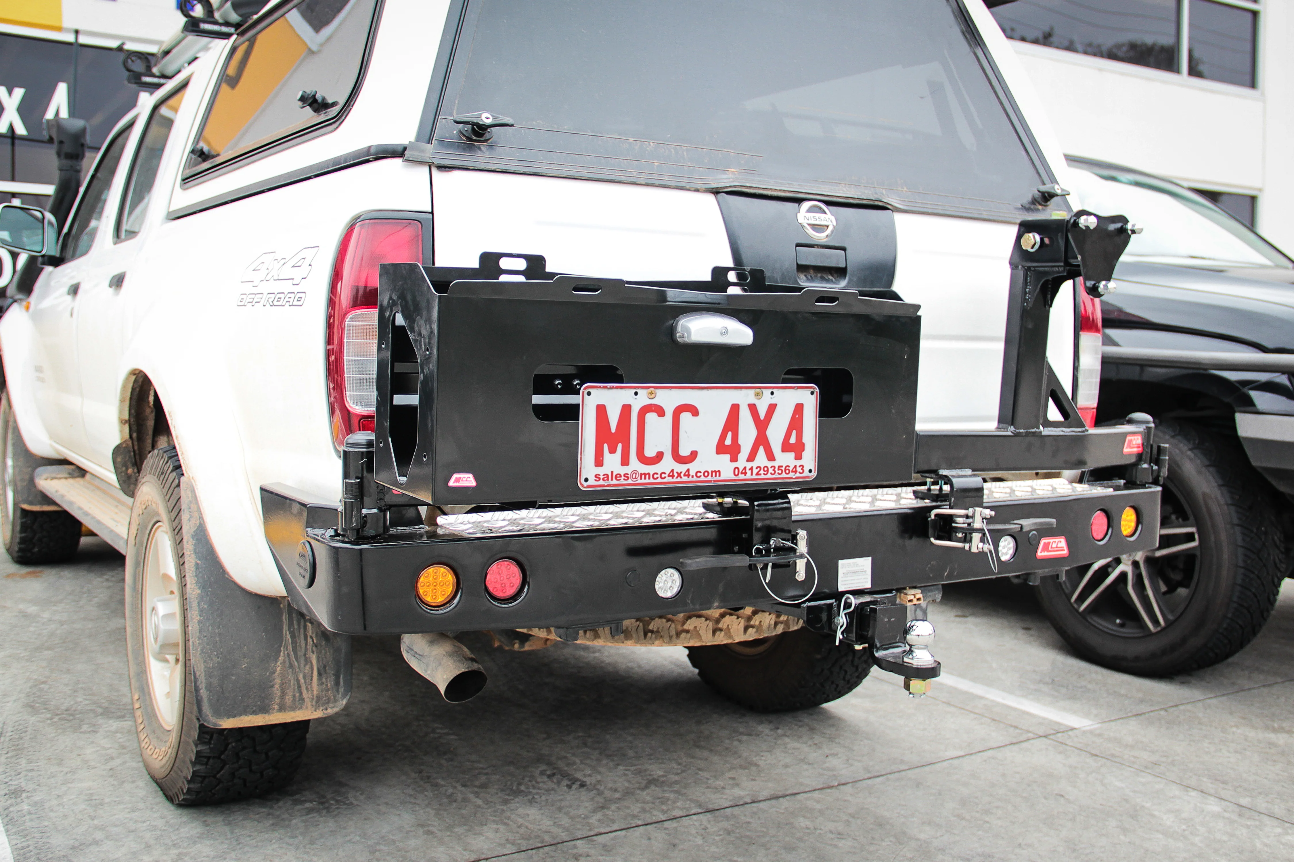 Navara D22 1997-2015 022-02 Rear Wheel Carrier Double Jerry Can Holder Package - SKU MCC-03008-202PK3 - Image 4