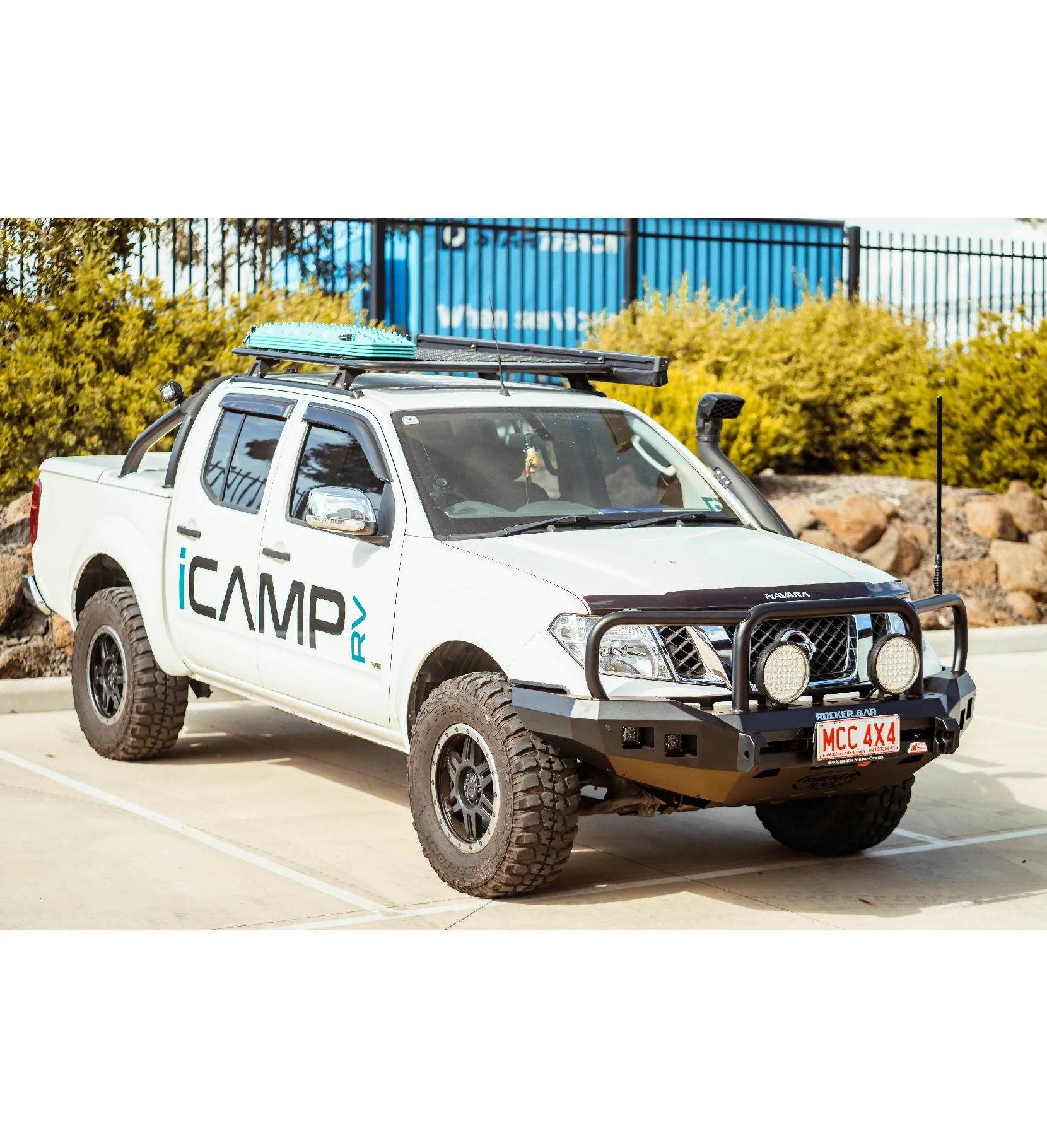 Navara D40 2005-2010 078-02SQ Rocker Bull Bar Triple Loops Package - SKU MCC-03006-7802SQ - Image 2
