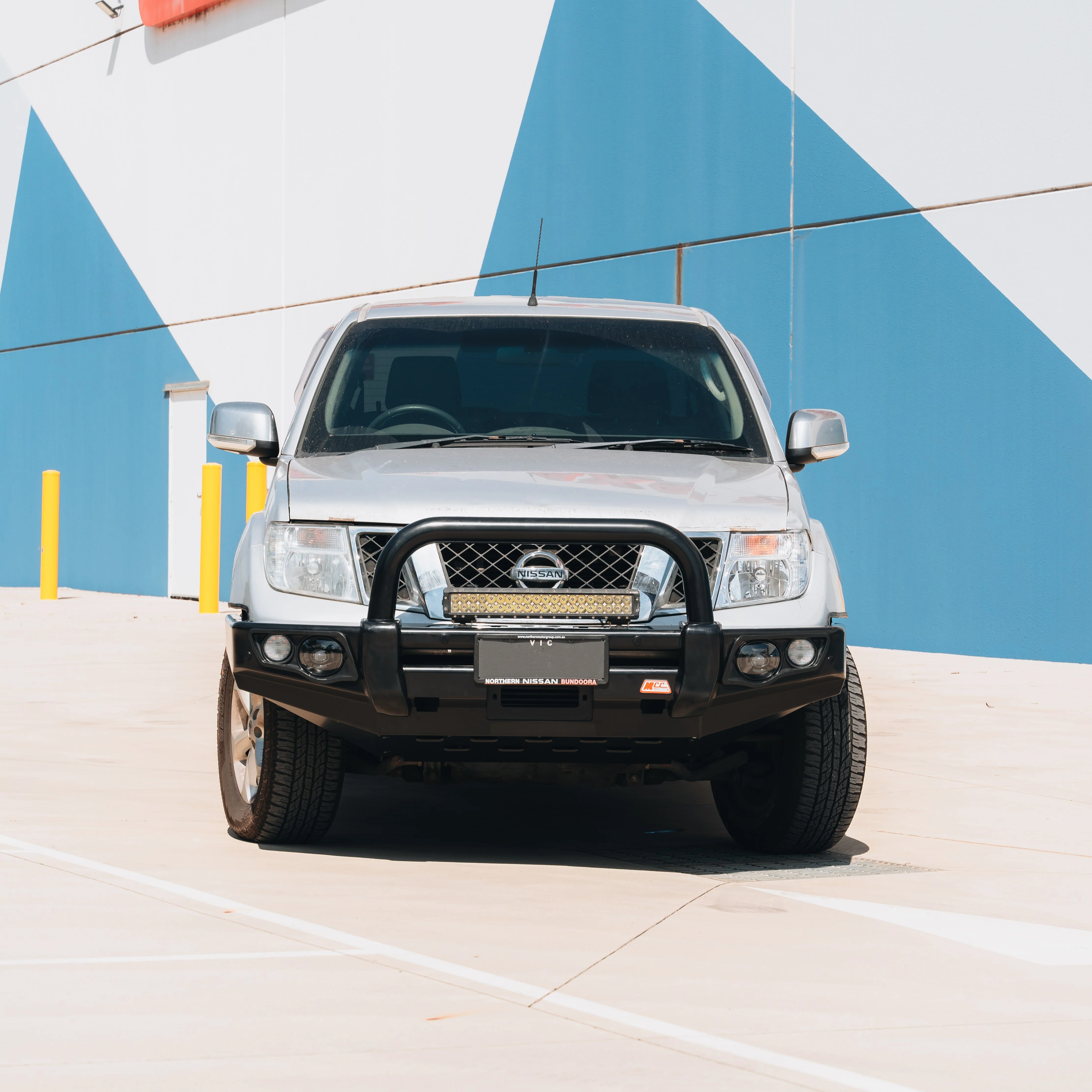 Navara D40 2011-2015 707-01 Falcon Bull Bar Single Black Loop Package (LED Foglight) - SKU MCC-03007-701SBLFOG - Image 3