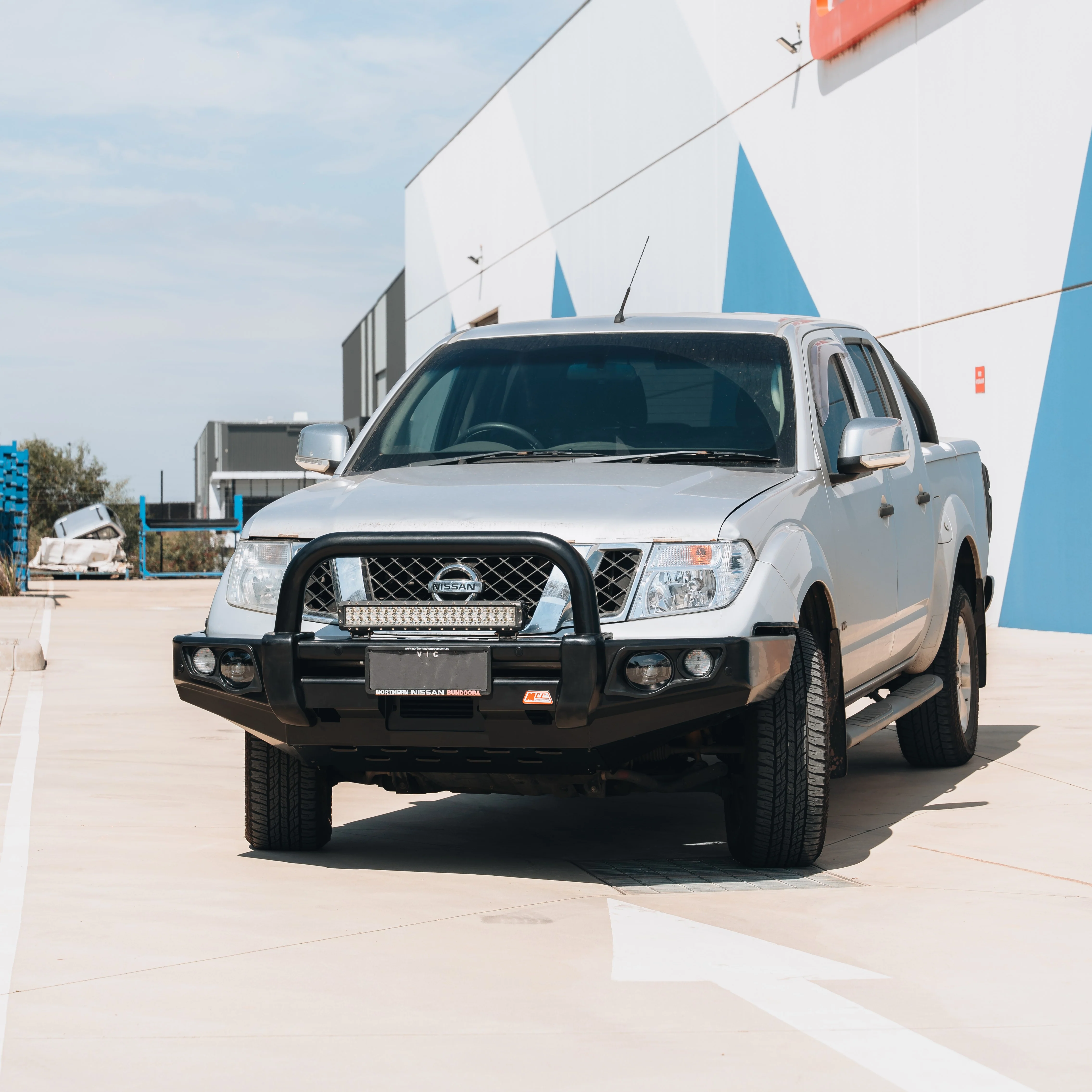 Navara D40 2011-2015 707-01 Falcon Bull Bar Single Black Loop Package (LED Foglight) - SKU MCC-03007-701SBLFOG - Image 4