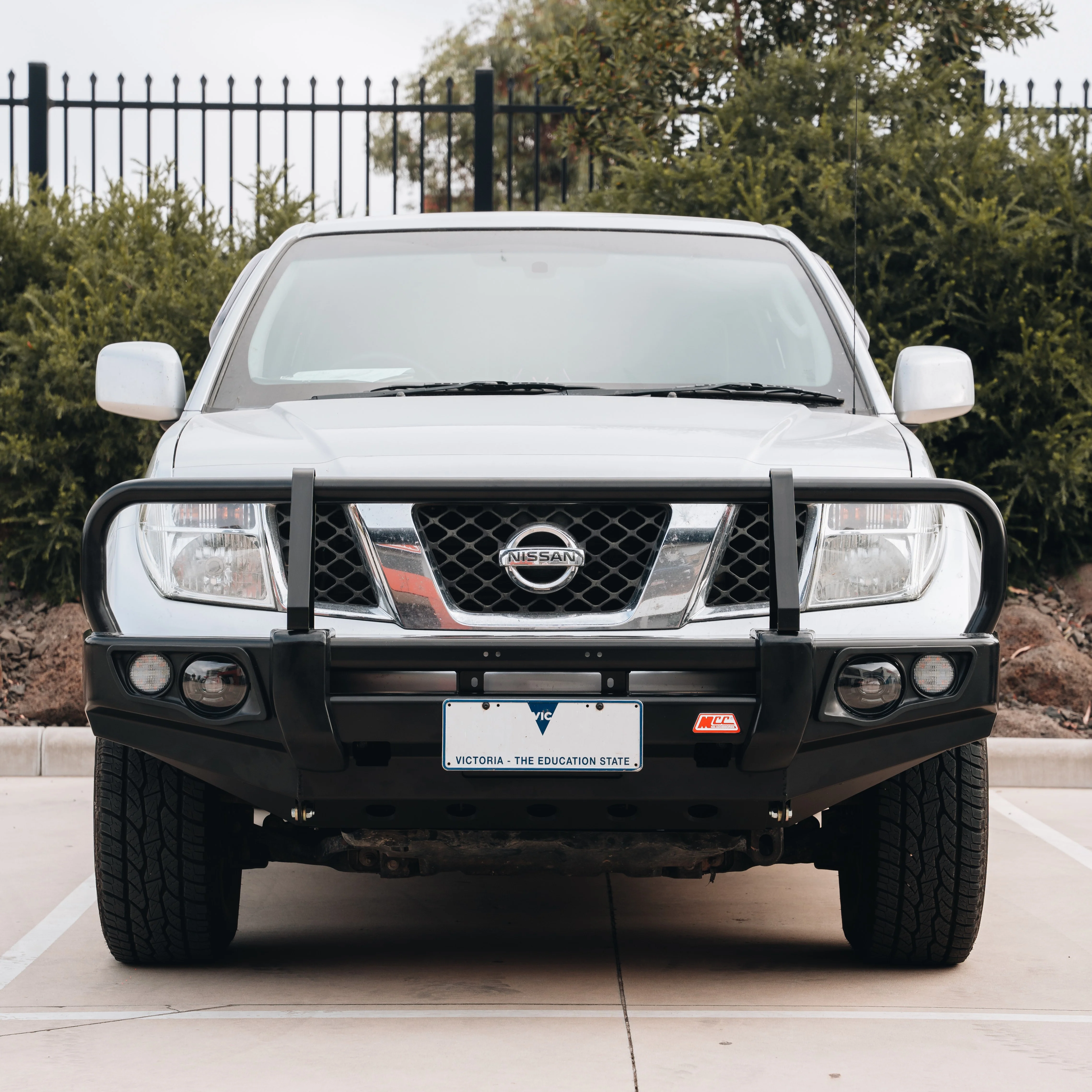 Navara D40 2011-2015 707-02 Falcon Bull Bar Black A-Frame Package (LED Foglight) - SKU MCC-03007-702FOGUP - Image 3