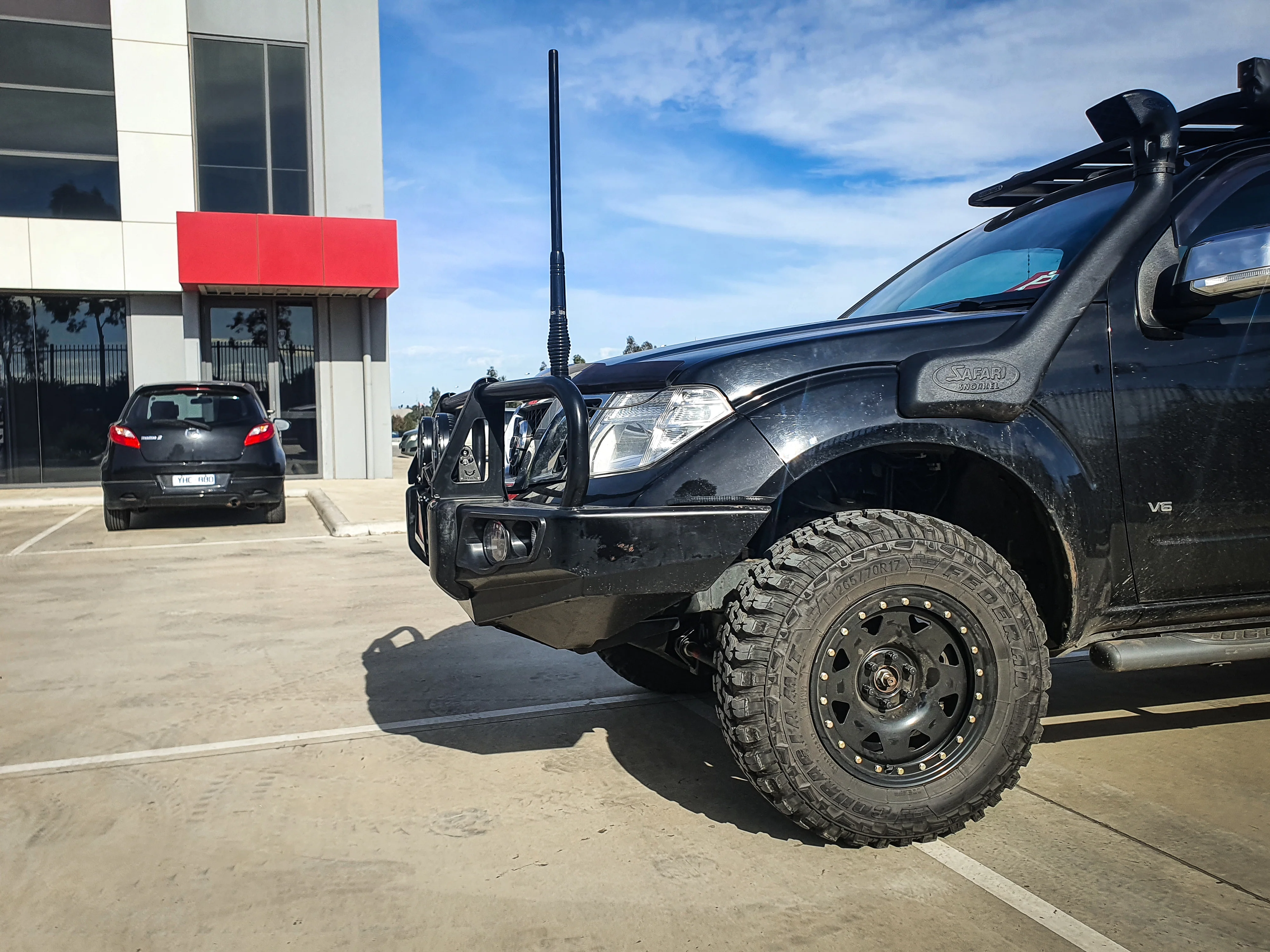 Navara D40 2011-2015 707-02 Falcon Bull Bar Black A-Frame Package (LED Foglight) - SKU MCC-03007-702FOGUP - Image 5