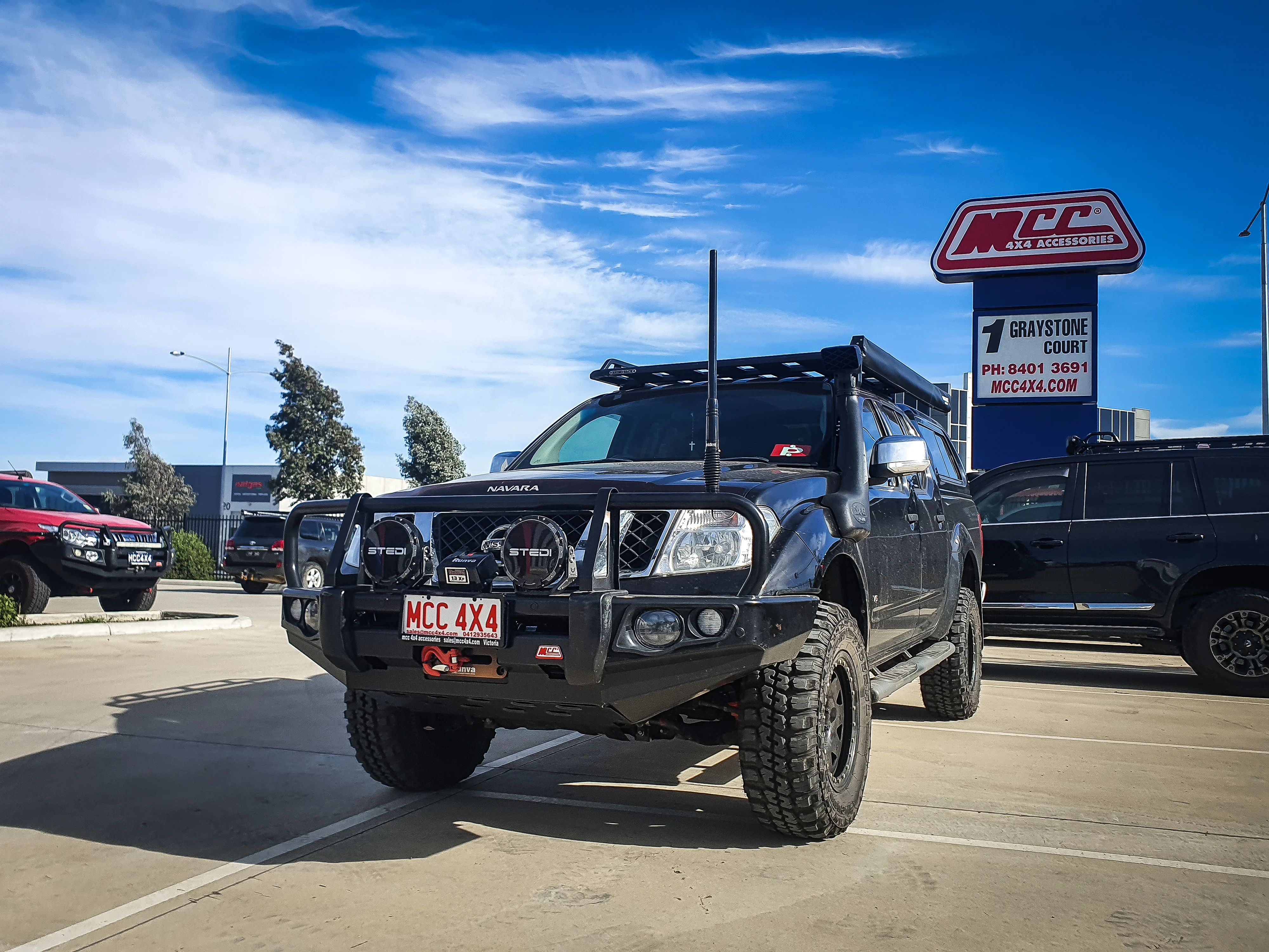Navara D40 2011-2015  707-02 Falcon Bull Bar Black A-Frame Package (No Foglight) - SKU MCC-03007-702UP - Image 6