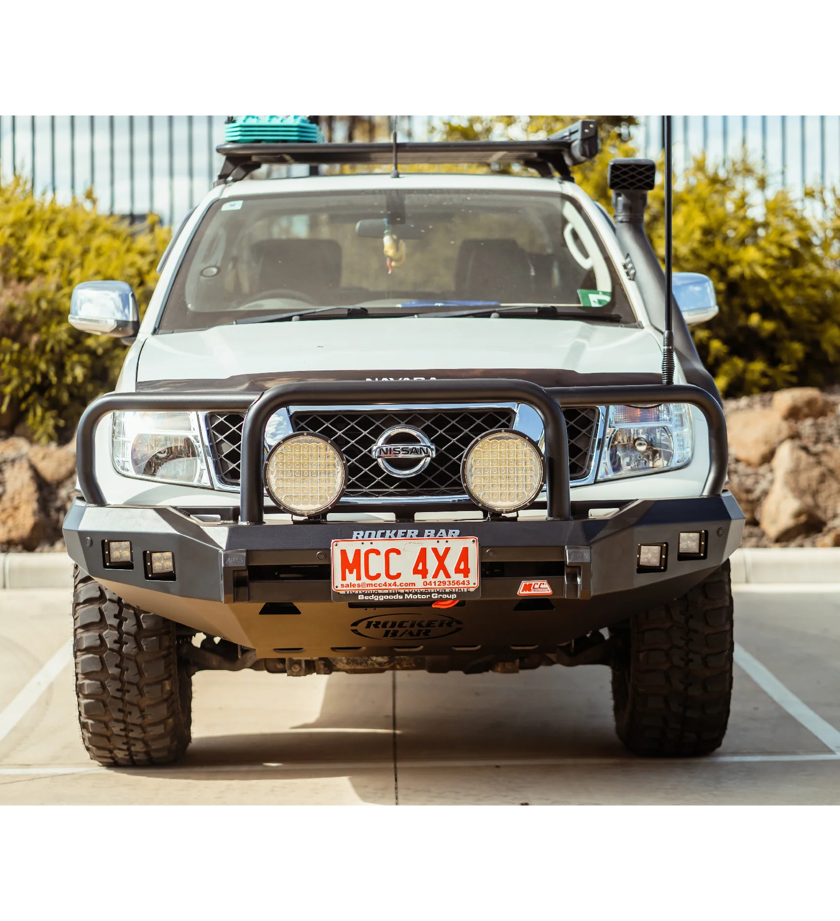 Navara D40 2011-2015 078-02SQ Rocker Bull Bar Triple Loops Package - SKU MCC-03007-7802SQ - Image 3