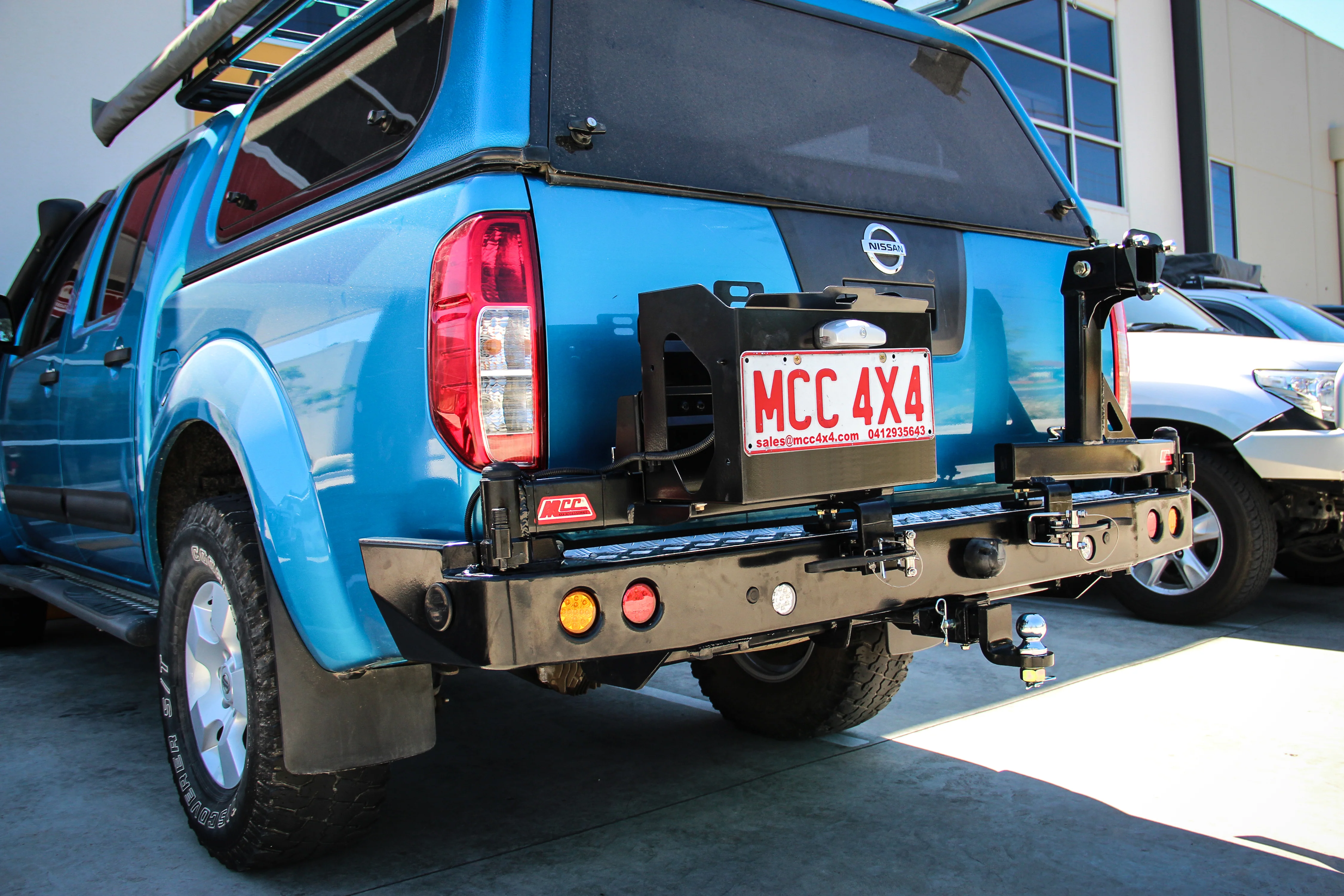 Navara D40 2005-2015 022-02 Rear Wheel Carrier Single Jerry Can Holder Package - SKU MCC-03006-202PK2 - Image 4