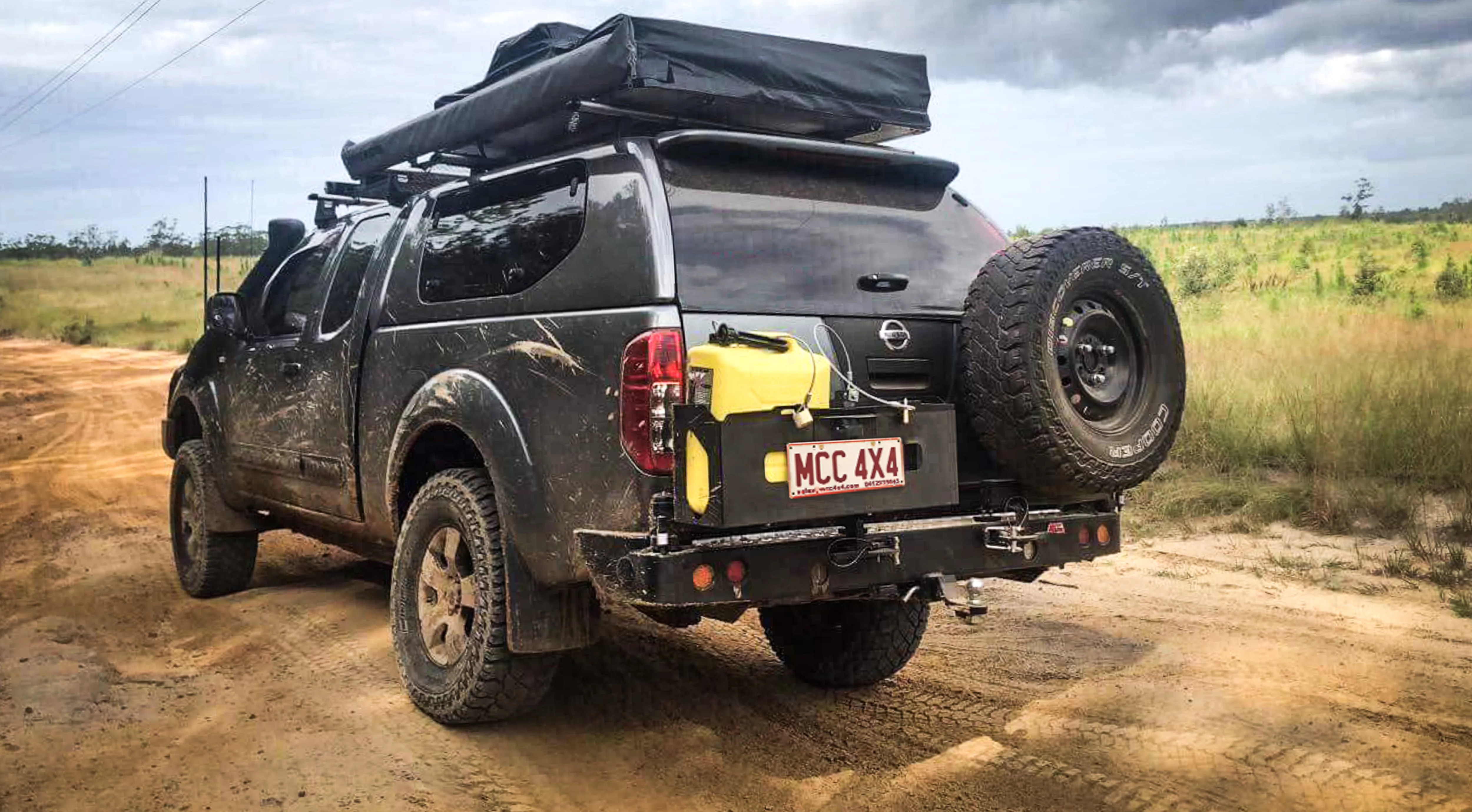 Navara D40 2005-2015 022-02 Rear Wheel Carrier Double Jerry Can Holder Package - SKU MCC-03006-202PK3 - Image 2