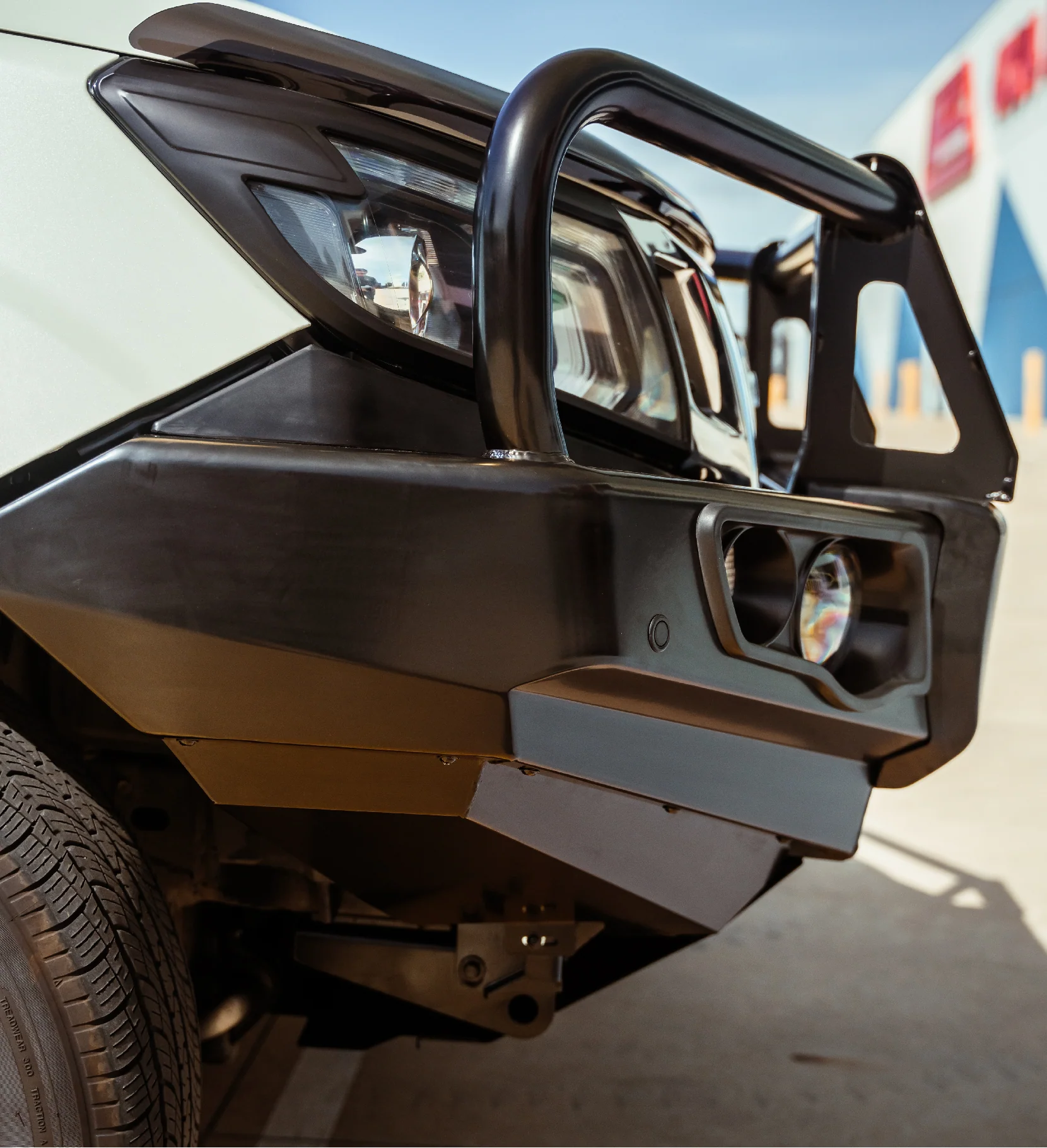 Navara NP300 2015-2020 707-02 Falcon Bull Bar Black A-Frame Package (LED Foglight) - SKU MCC-03013-702FOGUP - Image 10