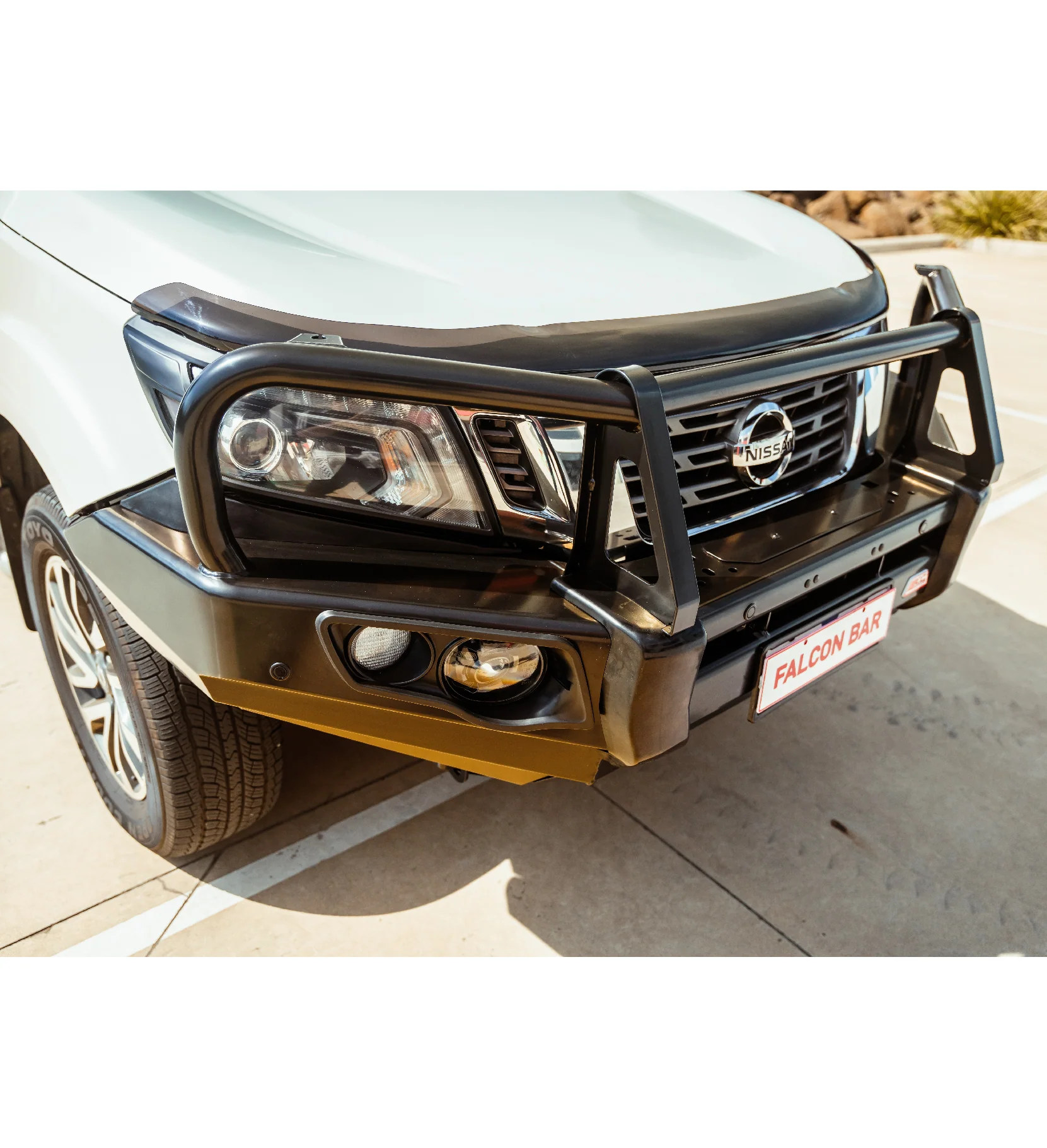 Navara NP300 2015-2020 707-02 Falcon Bull Bar Black A-Frame Package (LED Foglight) - SKU MCC-03013-702FOGUP - Image 11