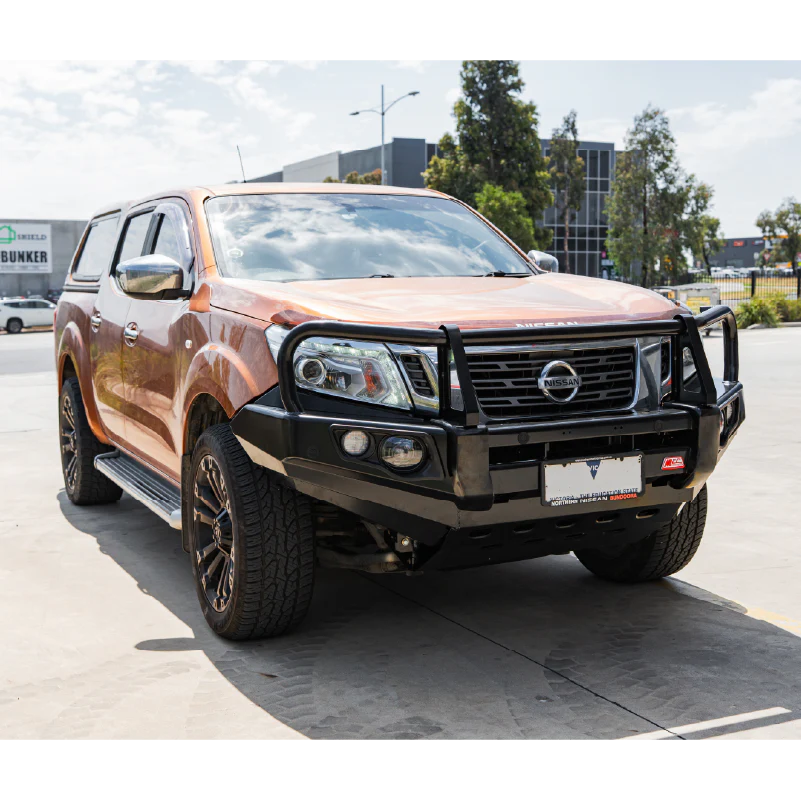 Navara NP300 2015-2020 707-02 Falcon Bull Bar Black A-Frame Package (LED Foglight) - SKU MCC-03013-702FOGUP - Image 2