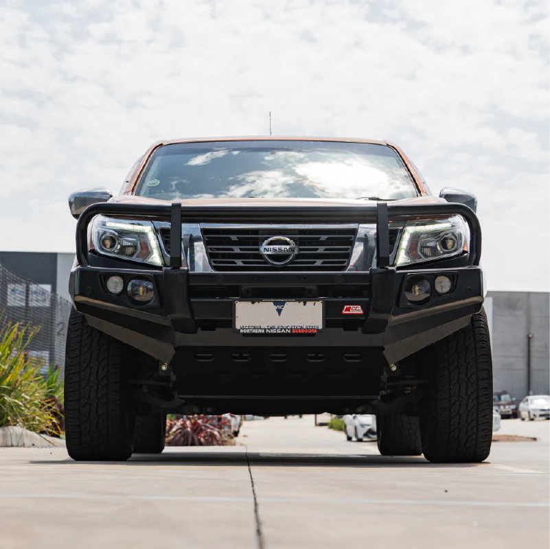 Navara NP300 2015-2020 707-02 Falcon Bull Bar Black A-Frame Package (LED Foglight) - SKU MCC-03013-702FOGUP - Image 3