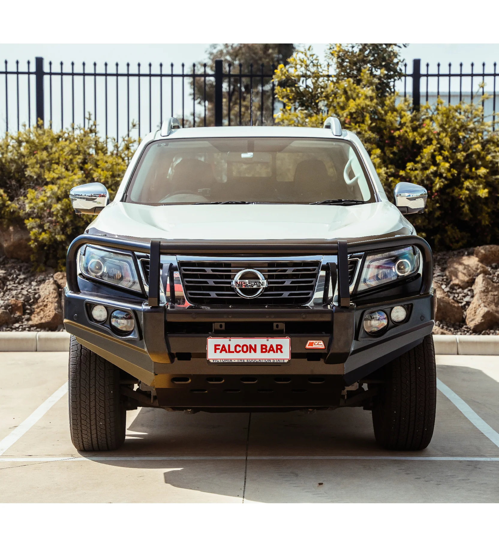 Navara NP300 2015-2020 707-02 Falcon Bull Bar Black A-Frame Package (LED Foglight) - SKU MCC-03013-702FOGUP - Image 8