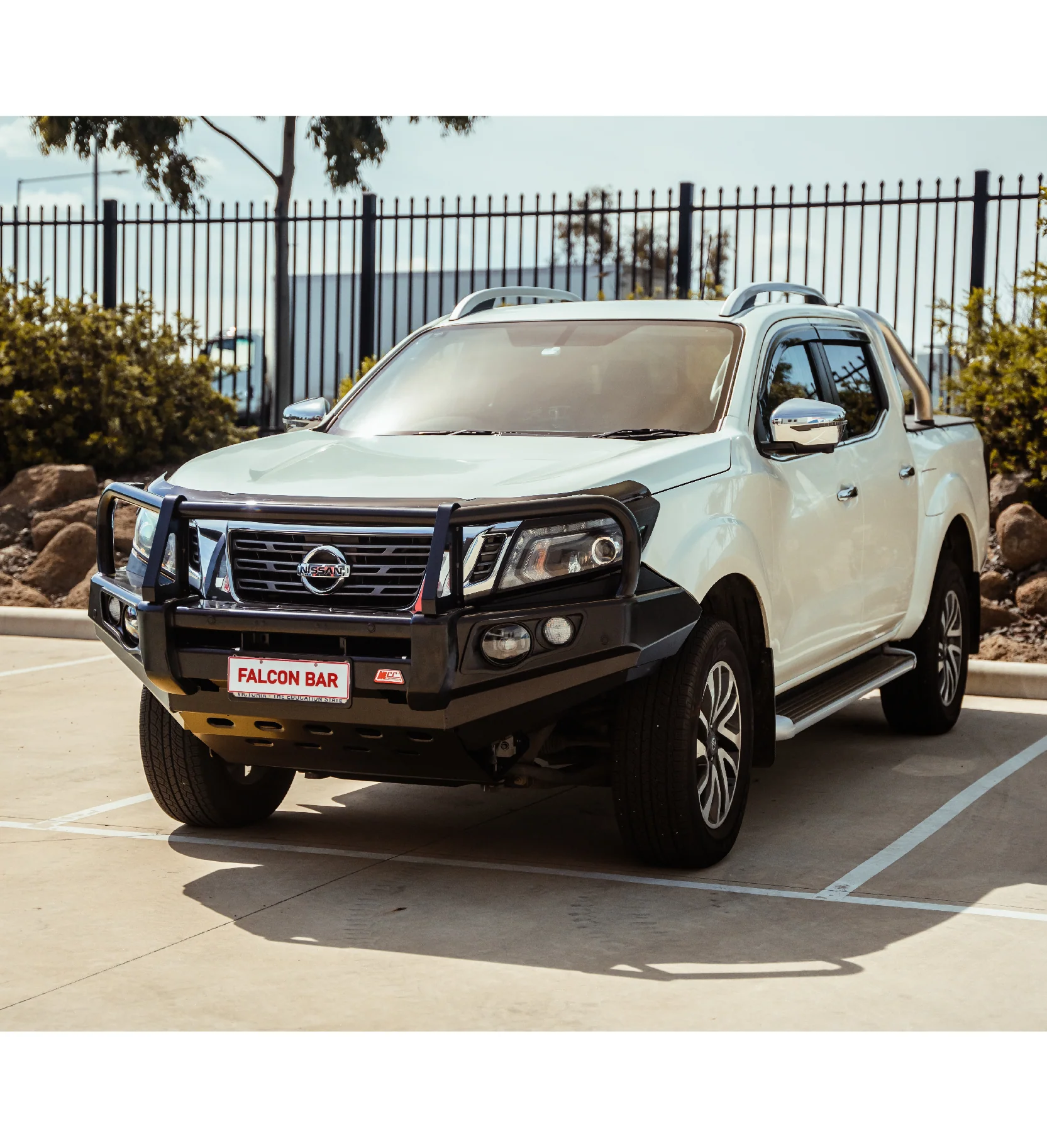 Navara NP300 2015-2020 707-02 Falcon Bull Bar Black A-Frame Package (LED Foglight) - SKU MCC-03013-702FOGUP - Image 9