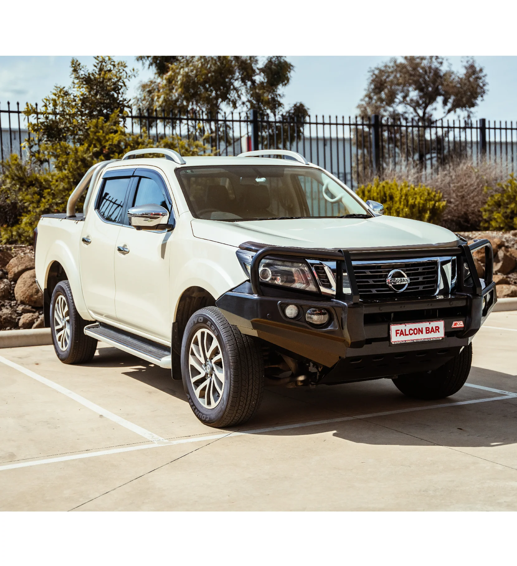 Navara NP300 2015-2020 707-02 Falcon Bull Bar Black A-Frame Package (No Foglight) - SKU MCC-03013-702UP - Image 2