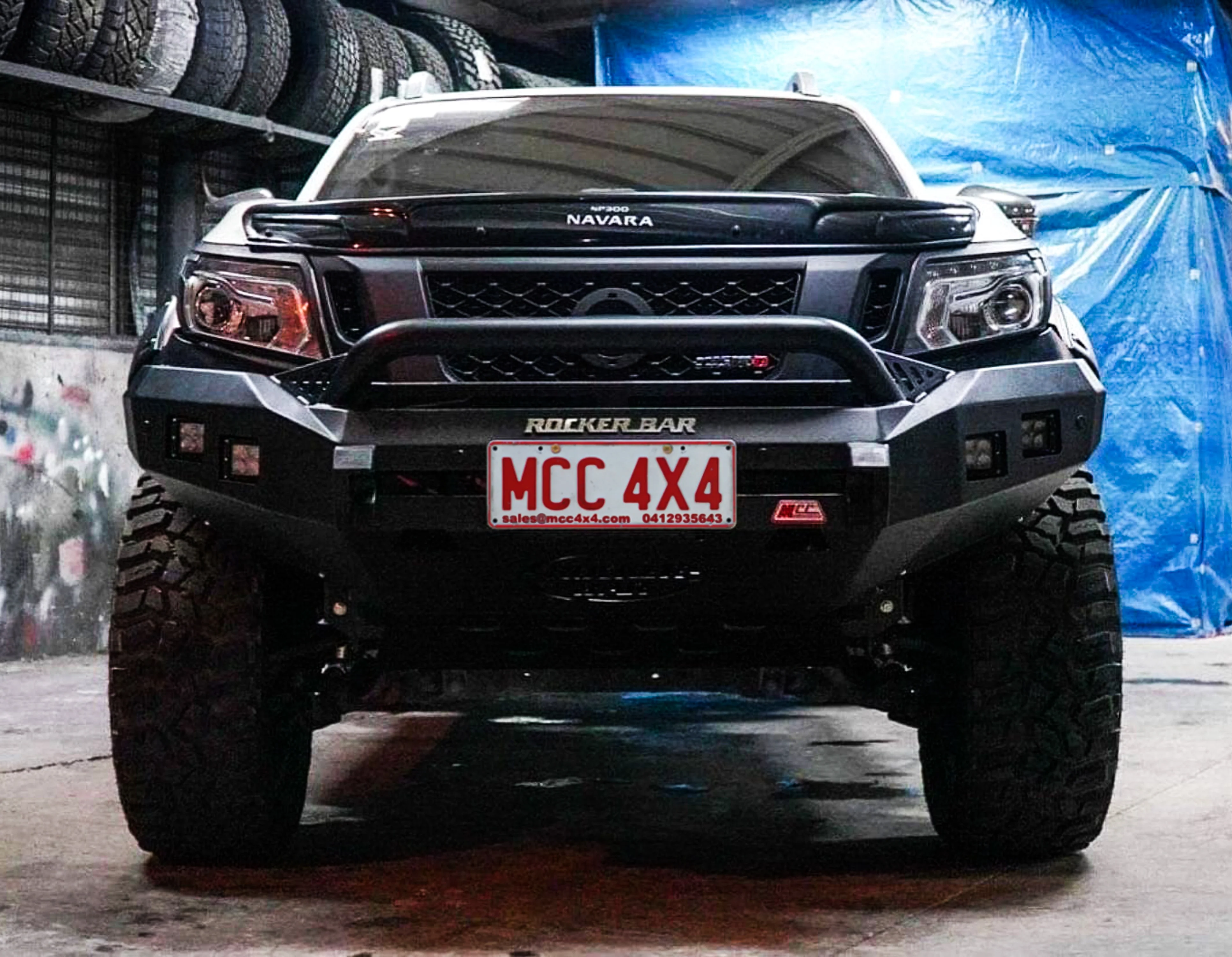 Navara NP300 2015-2020 078-01SQL Rocker Bull Bar Single Low Loop Package - SKU MCC-03013-7801SQL - Image 3