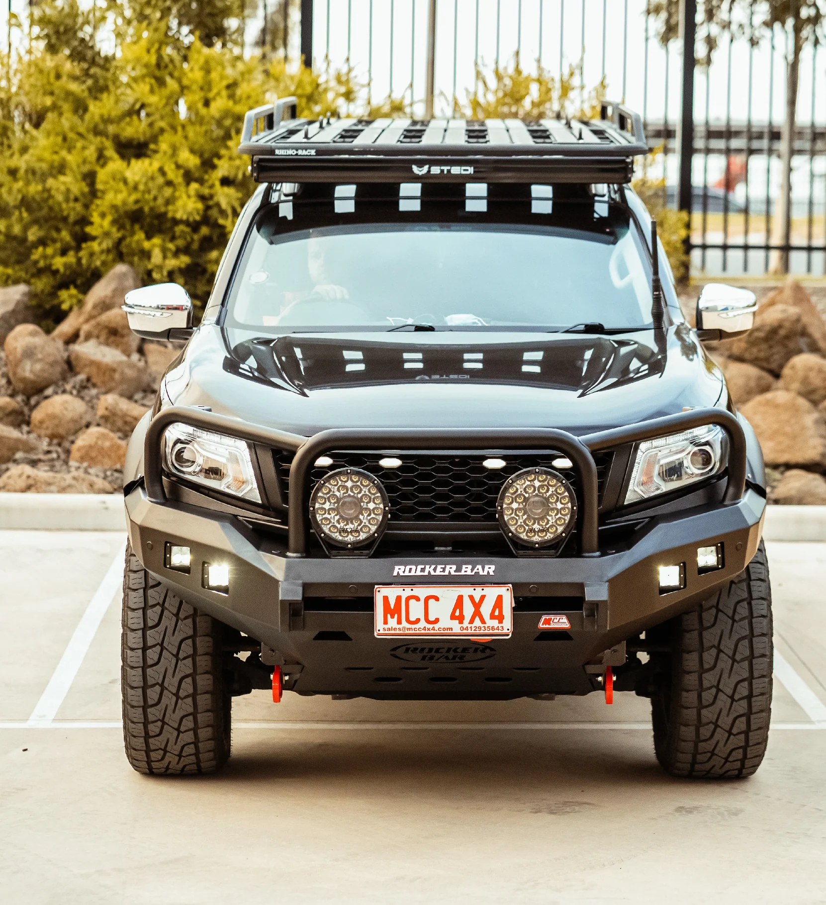 Navara NP300 2015-2020 078-02SQ Rocker Bull Bar Triple Loops Package - SKU MCC-03013-7802SQ - Image 3