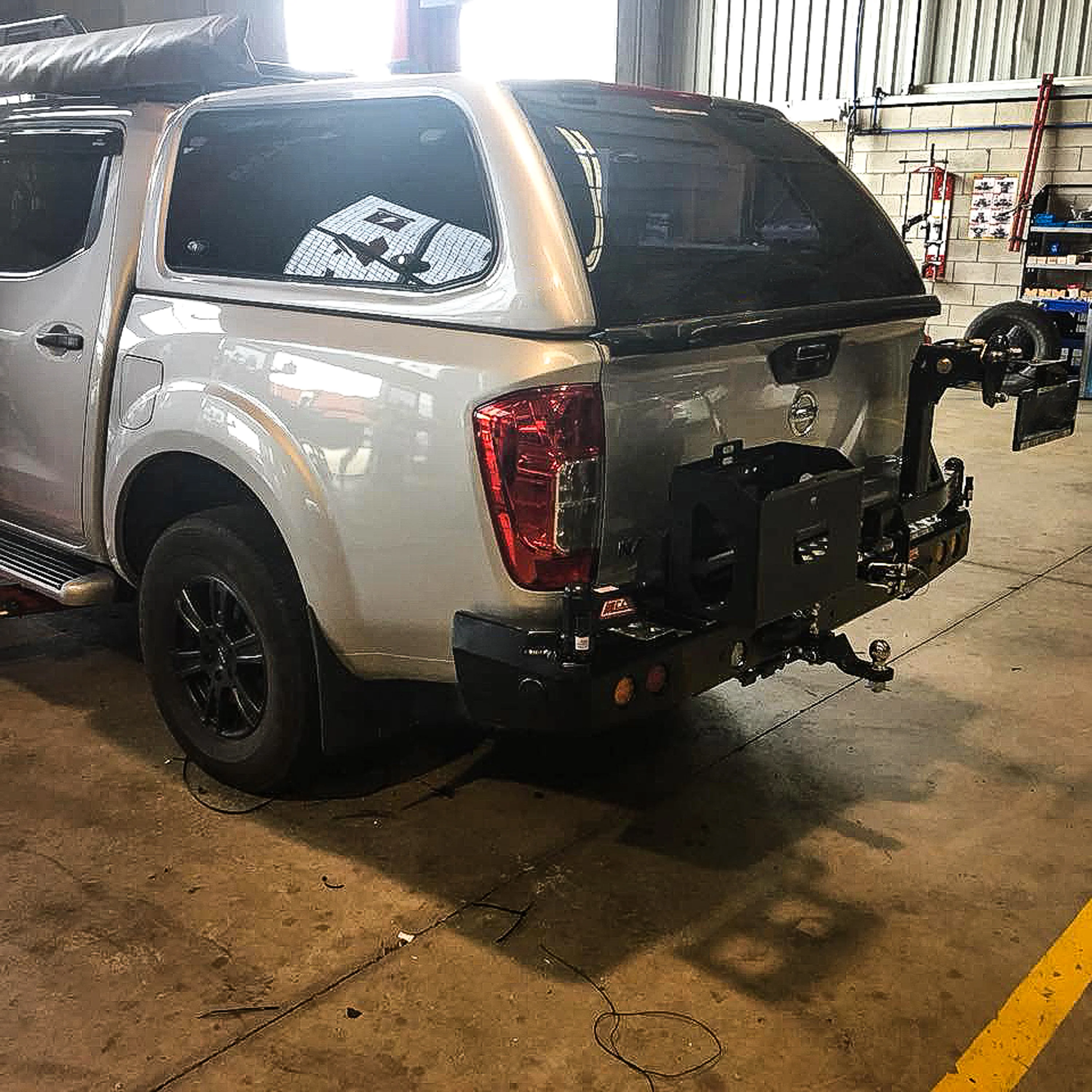 Navara NP300 2015-Present 022-02 Rear Wheel Carrier Single Jerry Can Holder Package (Non Radar Compatible) - SKU MCC-03013-202PK2 - Image 2
