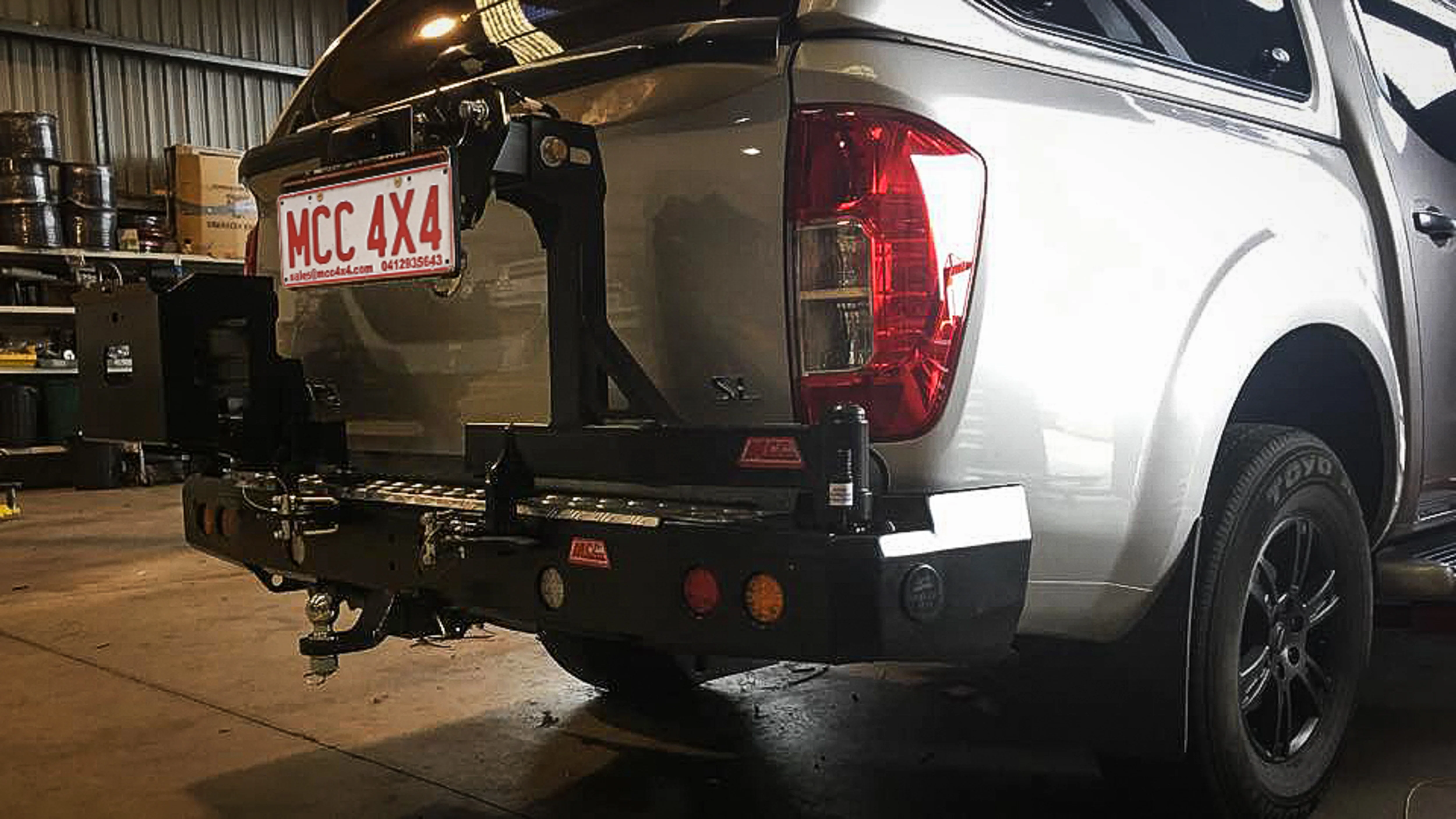 Navara NP300 2015-Present 022-02 Rear Wheel Carrier Single Jerry Can Holder Package (Non Radar Compatible) - SKU MCC-03013-202PK2 - Image 3