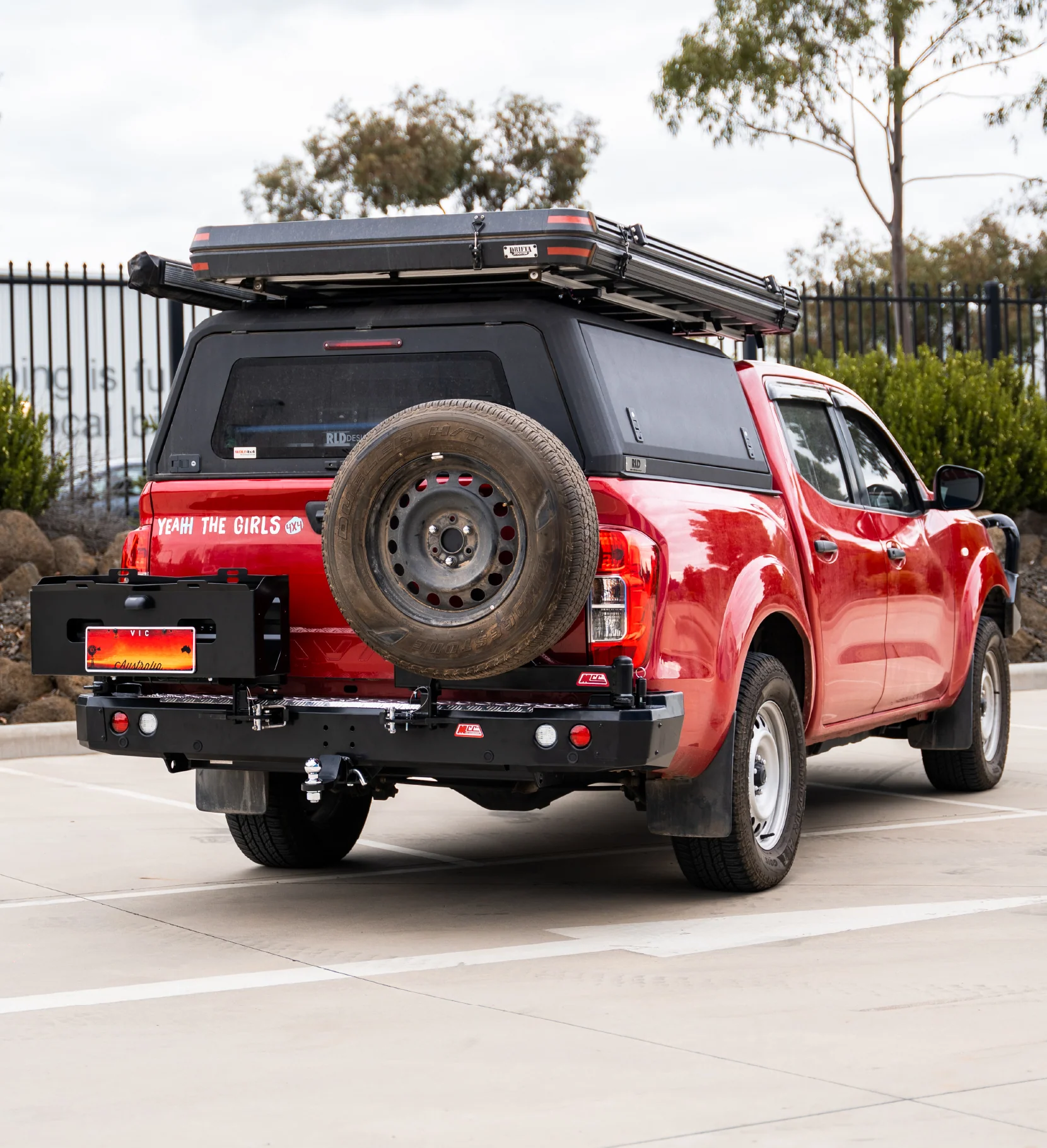 Navara NP300 2015-Present 022-02 Rear Wheel Carrier Double Jerry Can Holder Package (Non Radar Compatible) - SKU MCC-03013-202PK3 - Image 2