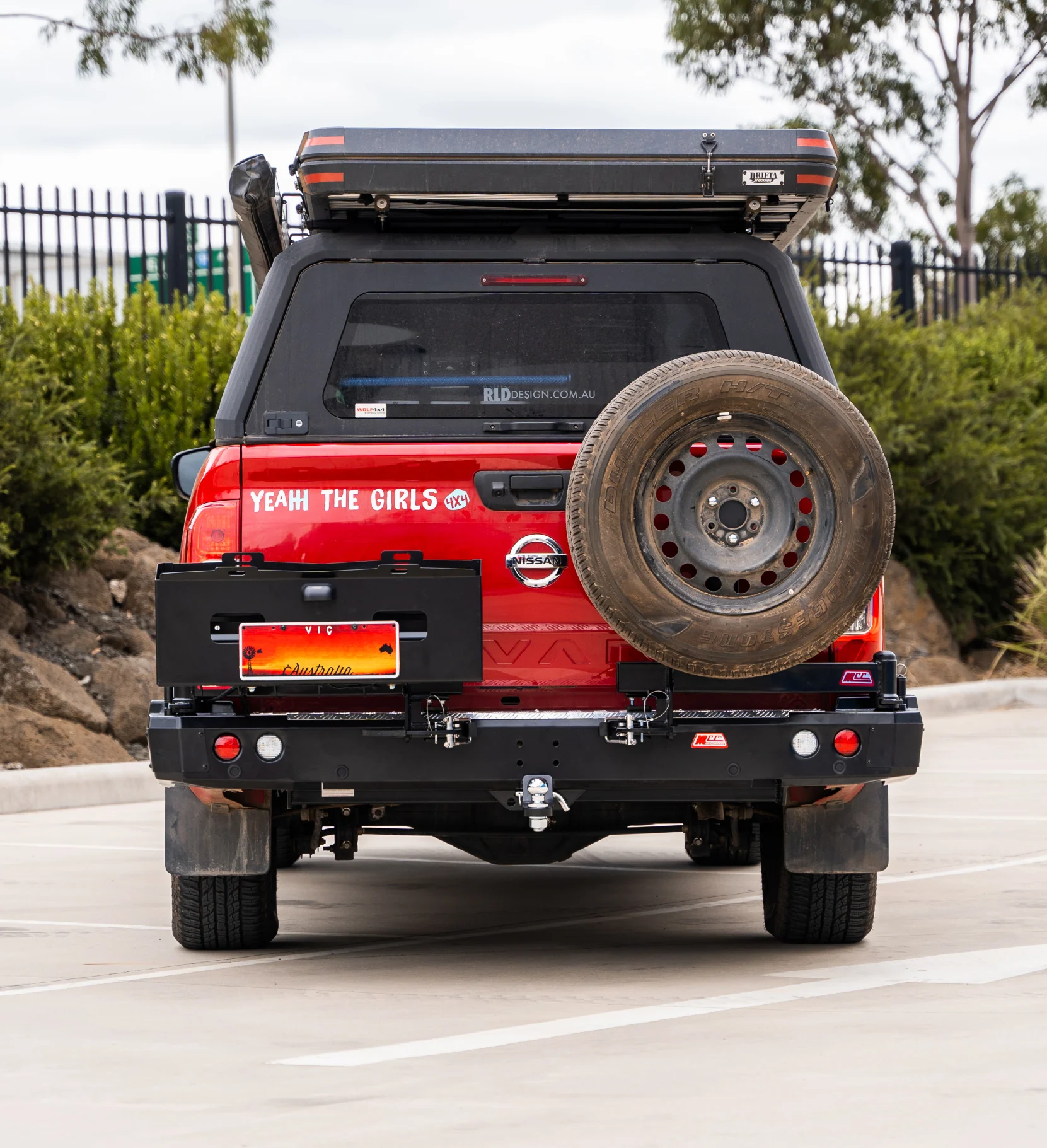 Navara NP300 2015-Present 022-02 Rear Wheel Carrier Double Jerry Can Holder Package (Non Radar Compatible) - SKU MCC-03013-202PK3 - Image 3