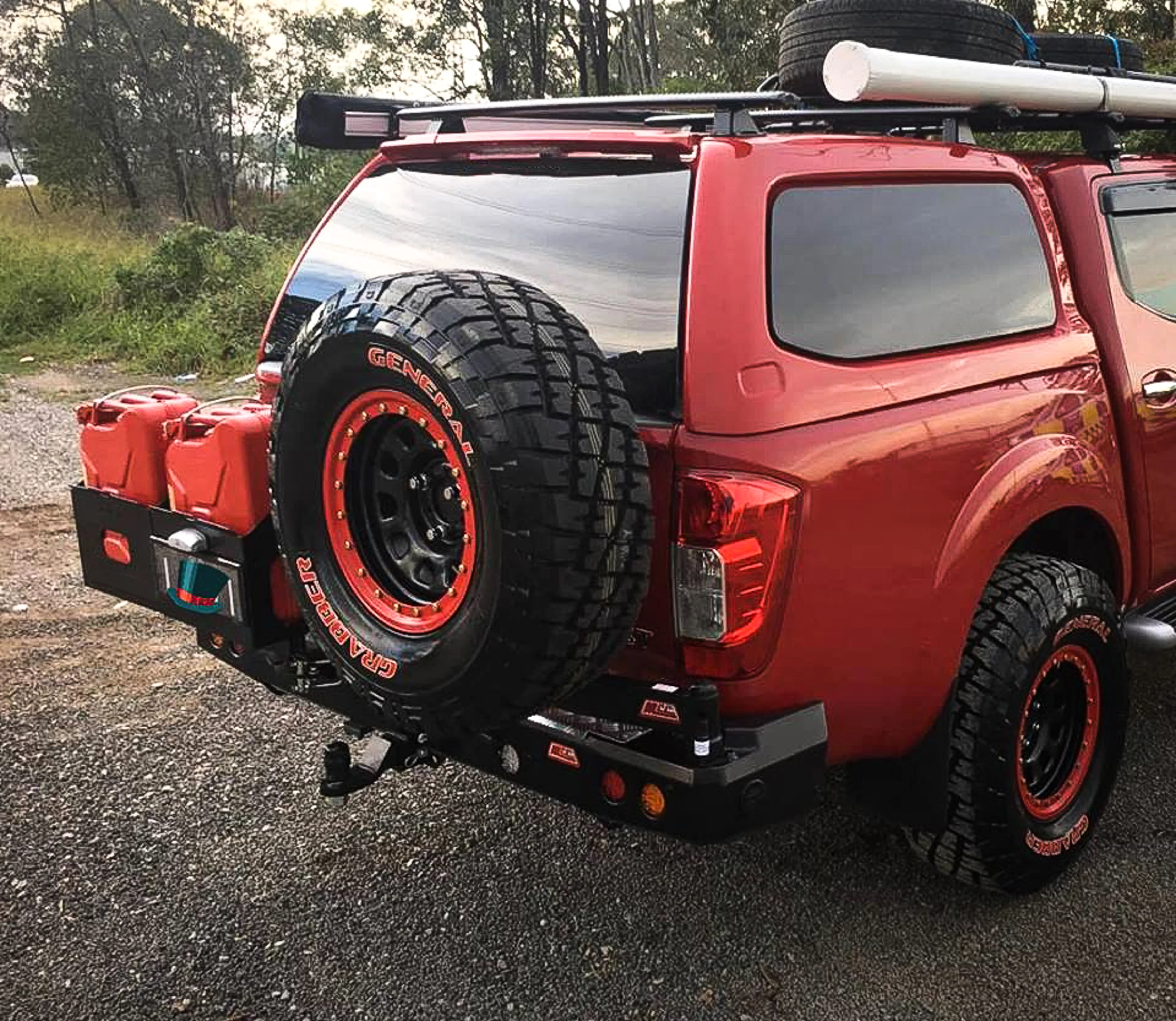 Navara NP300 2015-Present 022-02 Rear Wheel Carrier Double Jerry Can Holder Package (Non Radar Compatible) - SKU MCC-03013-202PK3 - Image 8