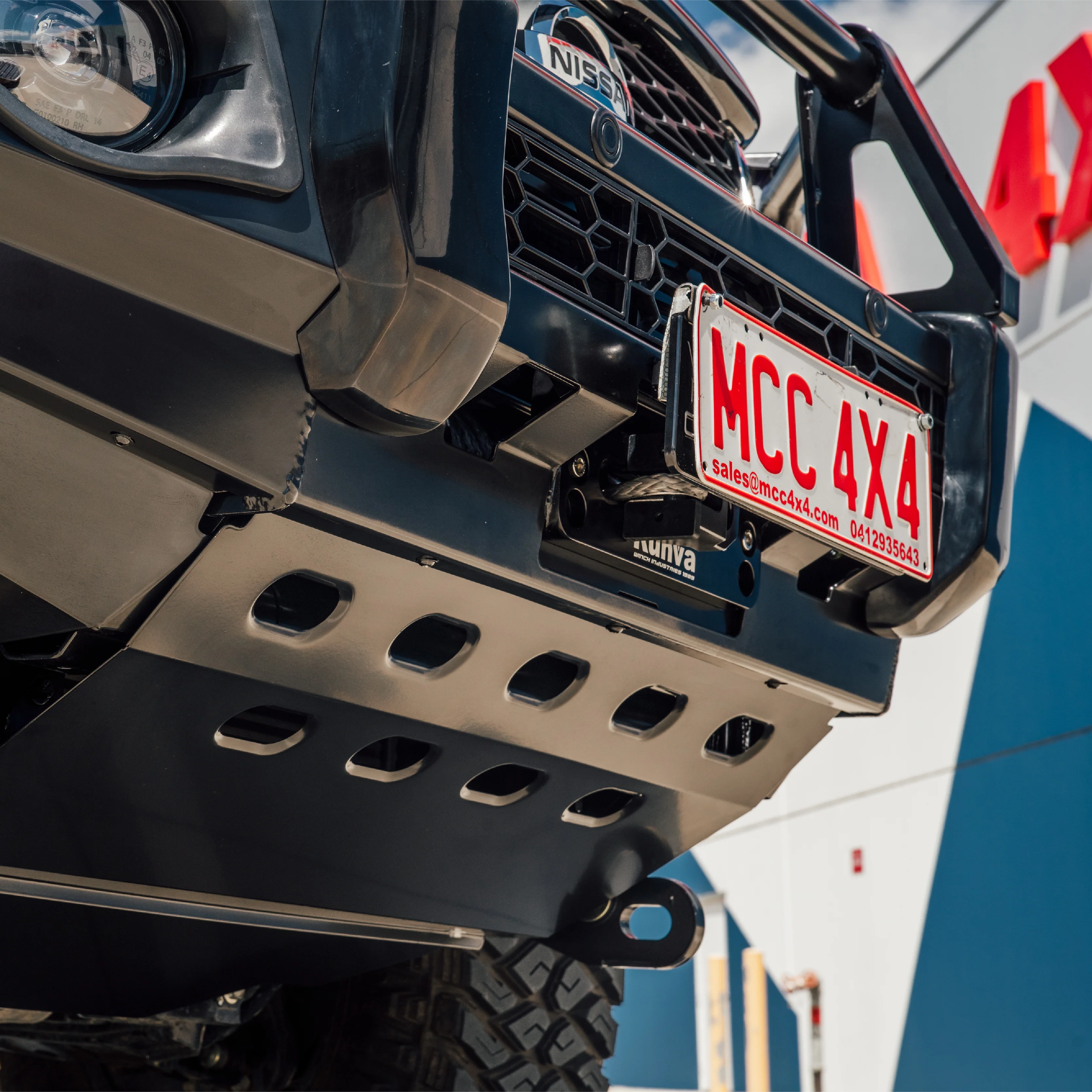 Navara Np300 2021-Present - 707-02 Falcon Bull Bar Black A-Frame Package (LED Foglight) IEB Compatible (Intelligent Emergency Braking) - SKU MCC-03014-702FOGUP - Image 5