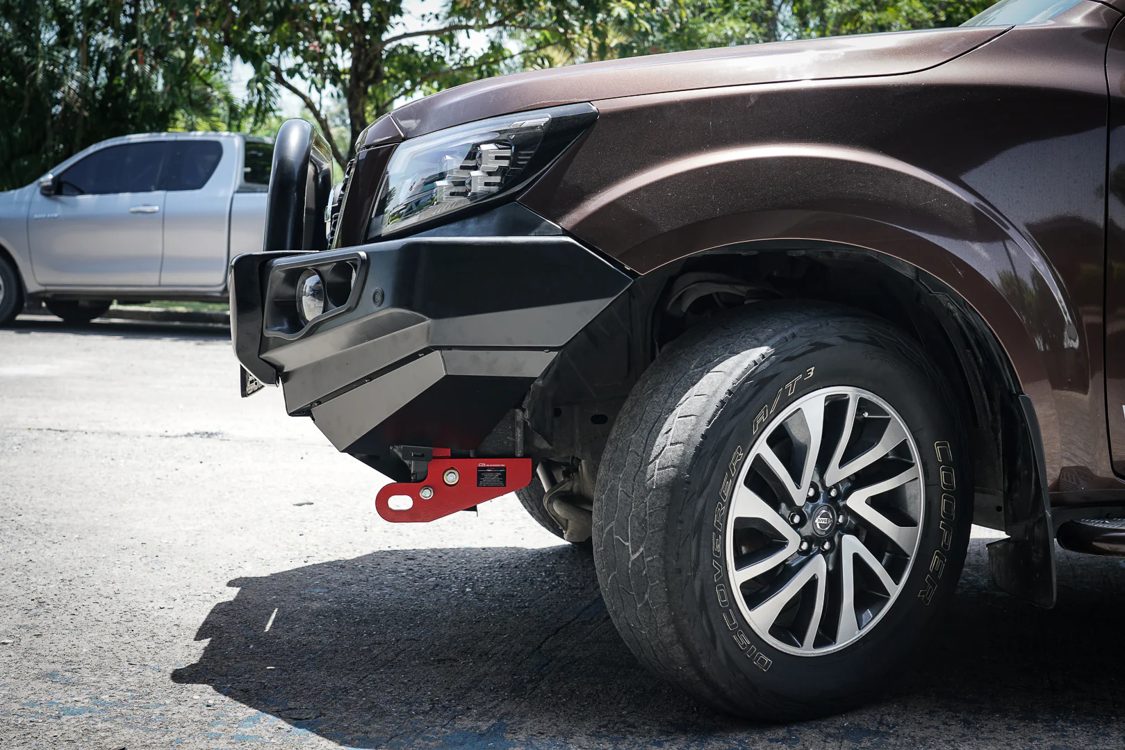 Navara Np300 2021-Present - 707-01 Falcon Bull Bar Single Black Loop Package (No Foglight) IEB Compatible (Intelligent Emergency Braking) - SKU MCC-03014-701SBL - Image 5