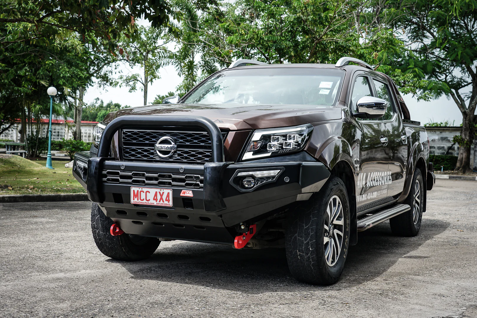 Navara Np300 2021-Present - 808-01 Phoenix Bull Bar Single Black Loop Package IEB Compatible (Intelligent Emergency Braking) - SKU MCC-03014-801SBL - Image 4