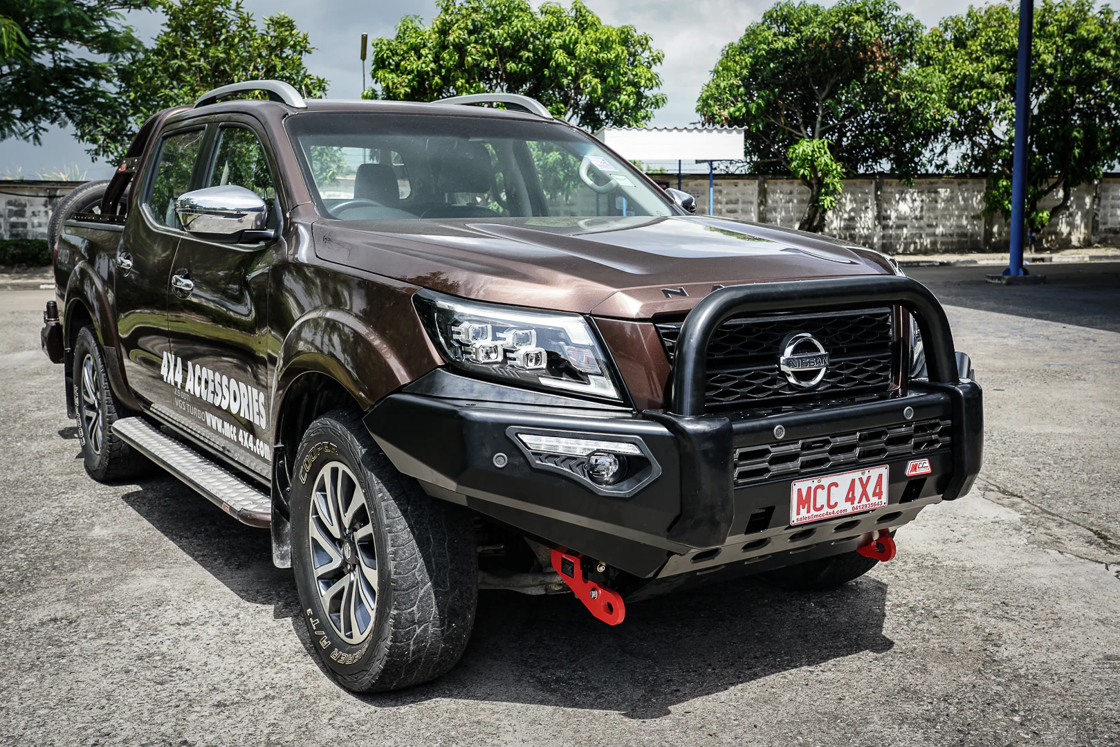 Navara Np300 2021-Present - 808-01 Phoenix Bull Bar Single Black Loop Package IEB Compatible (Intelligent Emergency Braking) - SKU MCC-03014-801SBL - Image 5