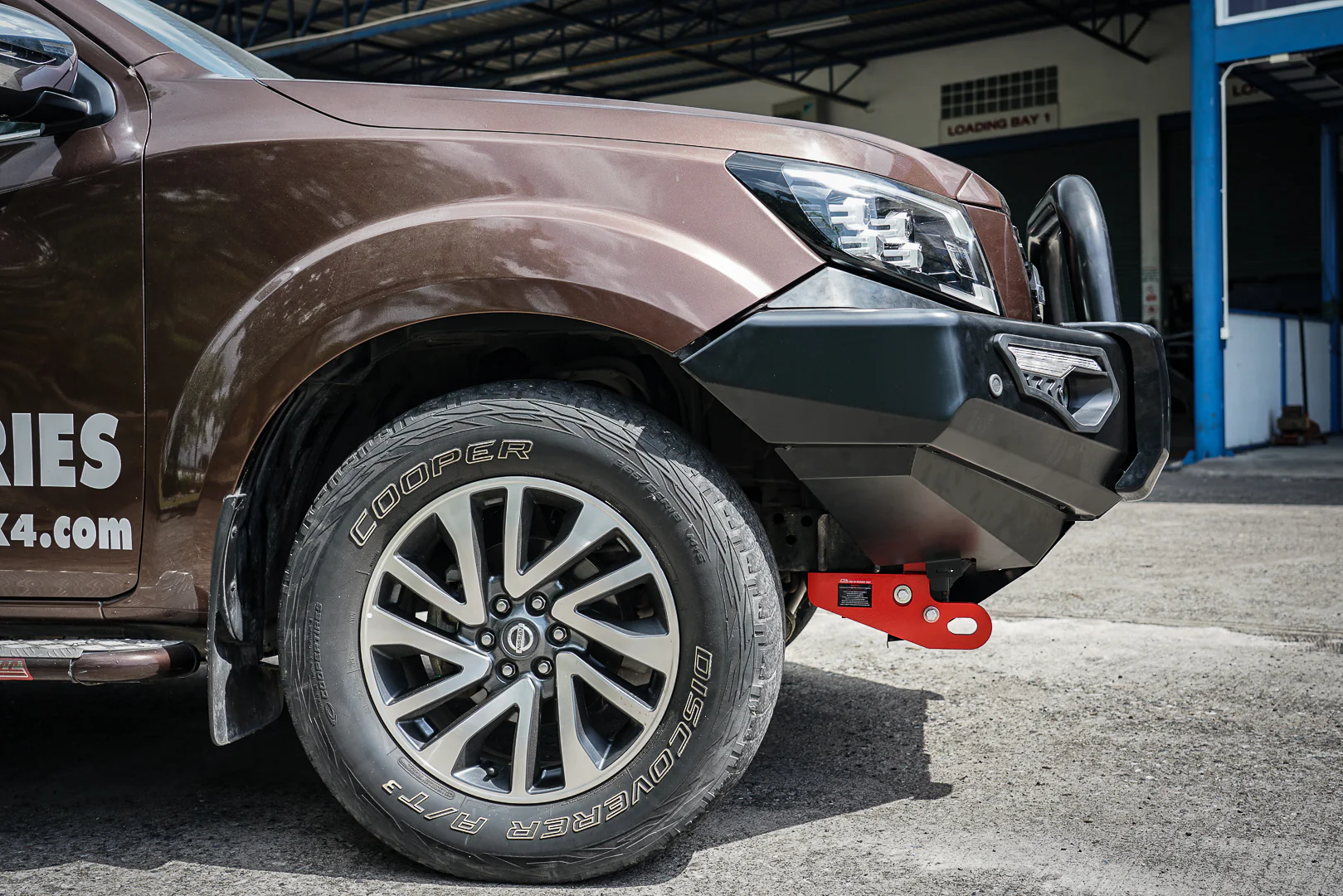 Navara Np300 2021-Present - 808-01 Phoenix Bull Bar Single Black Loop Package IEB Compatible (Intelligent Emergency Braking) - SKU MCC-03014-801SBL - Image 6