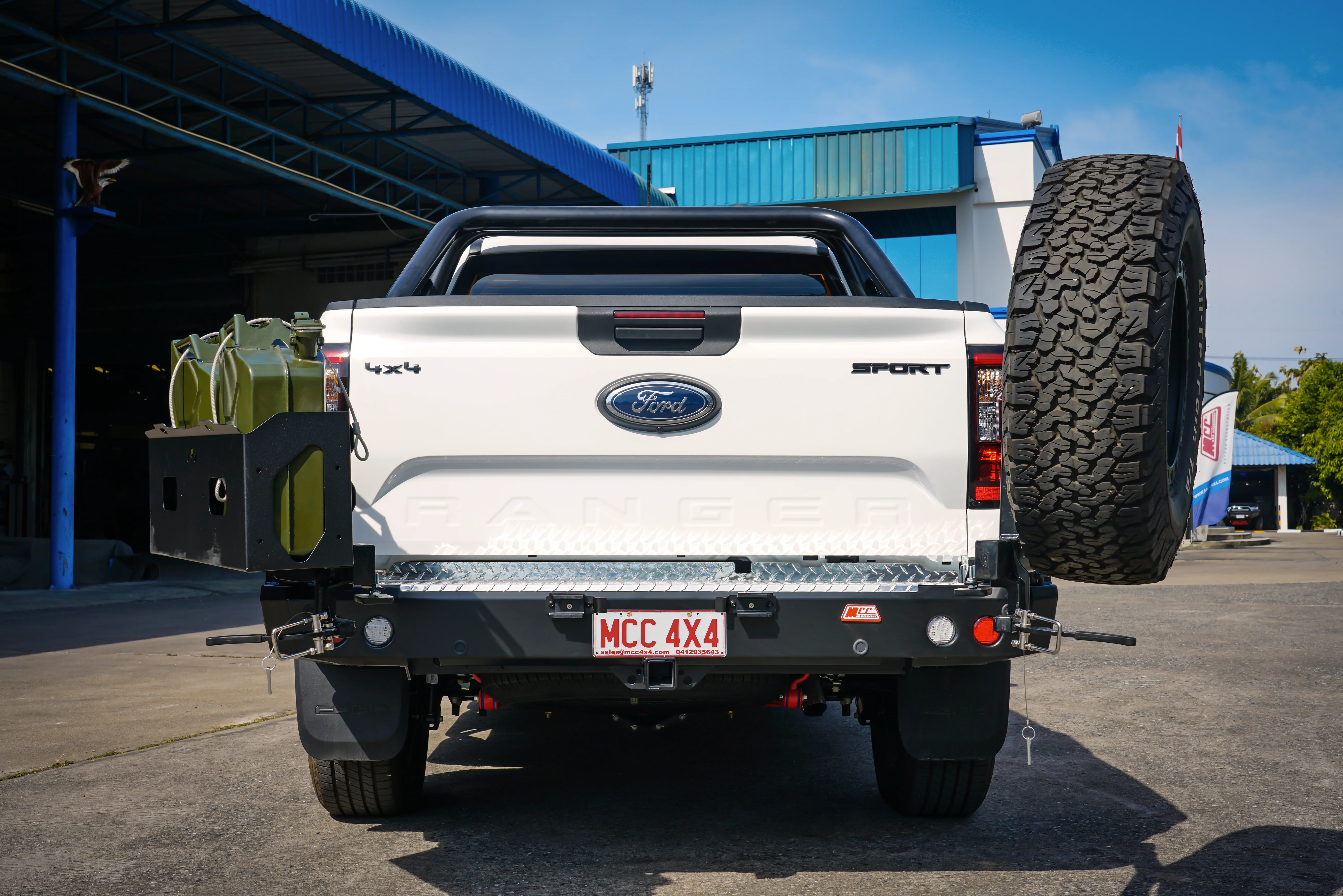 New Ranger 2022-On - 022-02 Rear Wheel Carrier Double Jerry Can Holder Package - SKU MCC-05010-202PK3 - Image 15