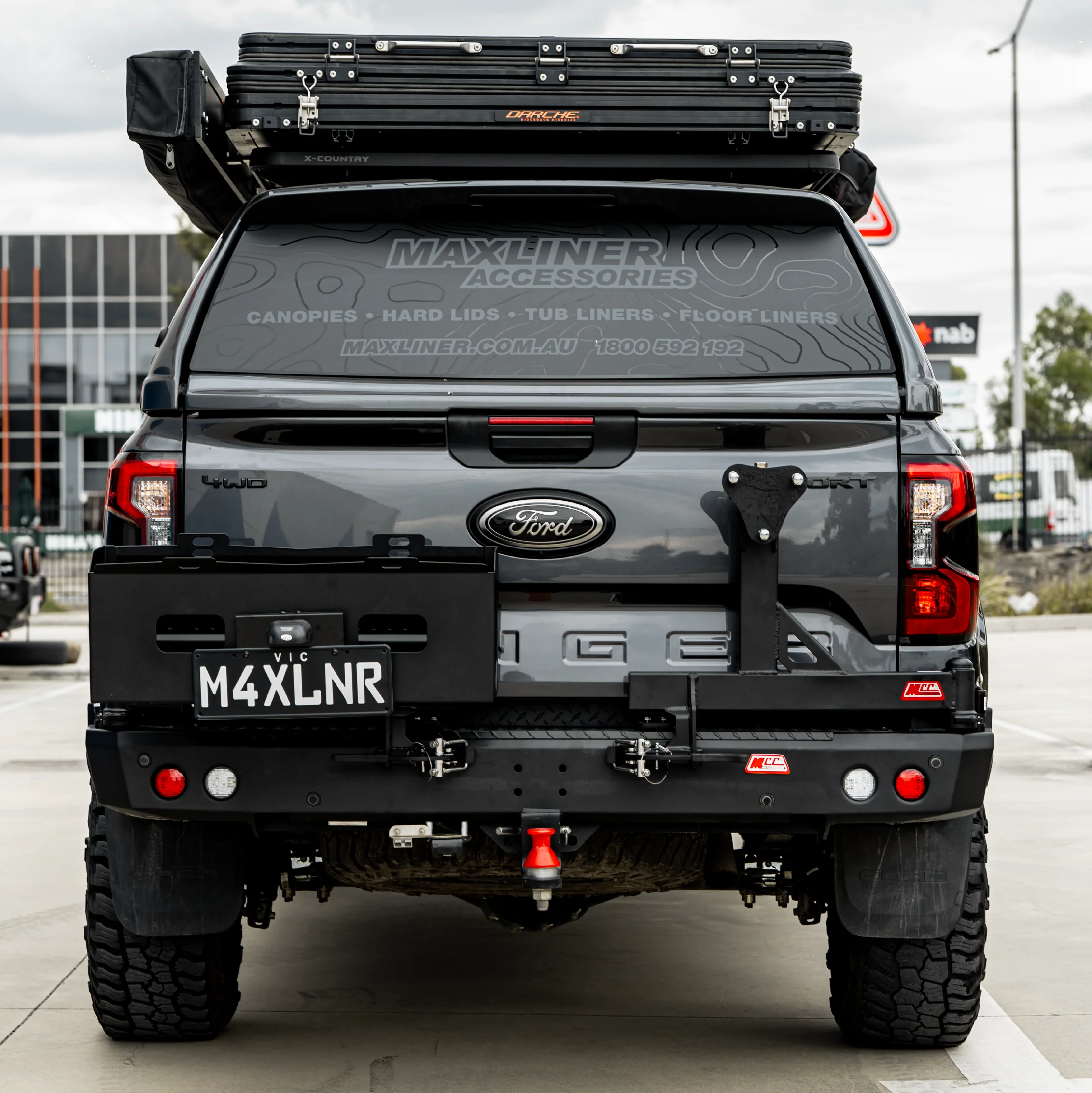 New Ranger 2022-On - 022-02 Rear Wheel Carrier Double Jerry Can Holder Package - SKU MCC-05010-202PK3 - Image 3
