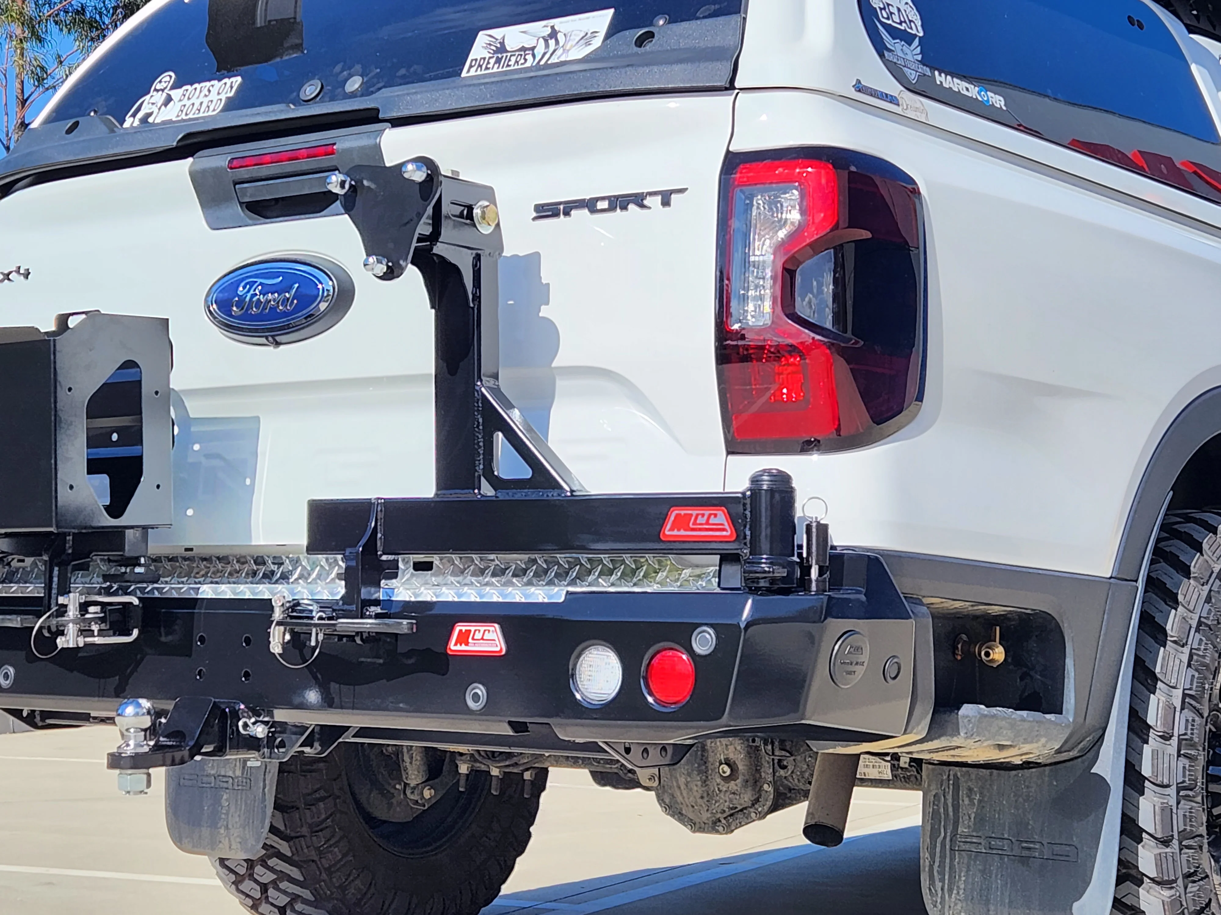 New Ranger 2022-On - 022-02 Rear Wheel Carrier Double Jerry Can Holder Package - SKU MCC-05010-202PK3 - Image 9