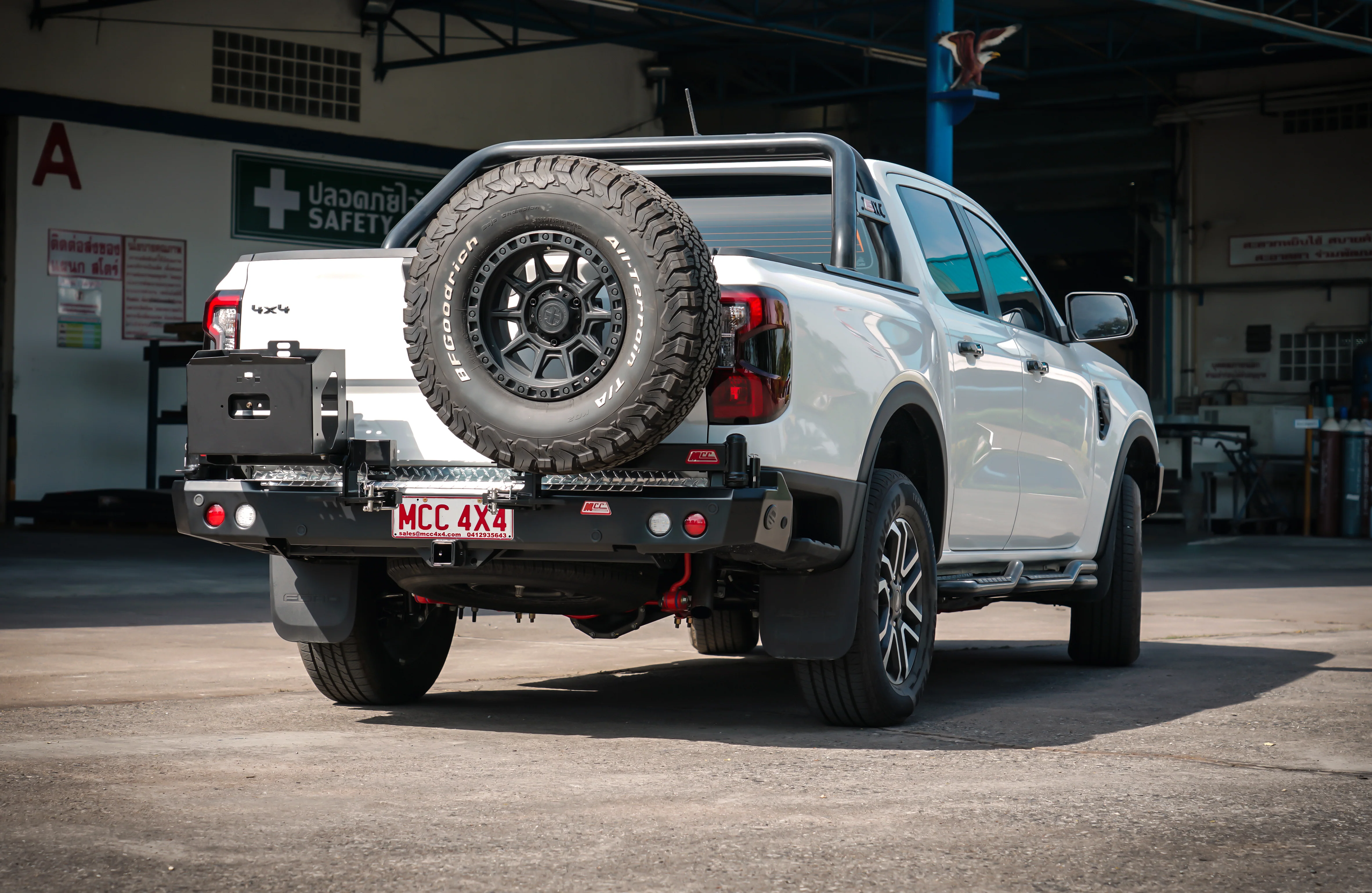 New Ranger 2022-On - 022-02 Rear Wheel Carrier Single Jerry Can Holder Package - SKU MCC-05010-202PK2 - Image 2