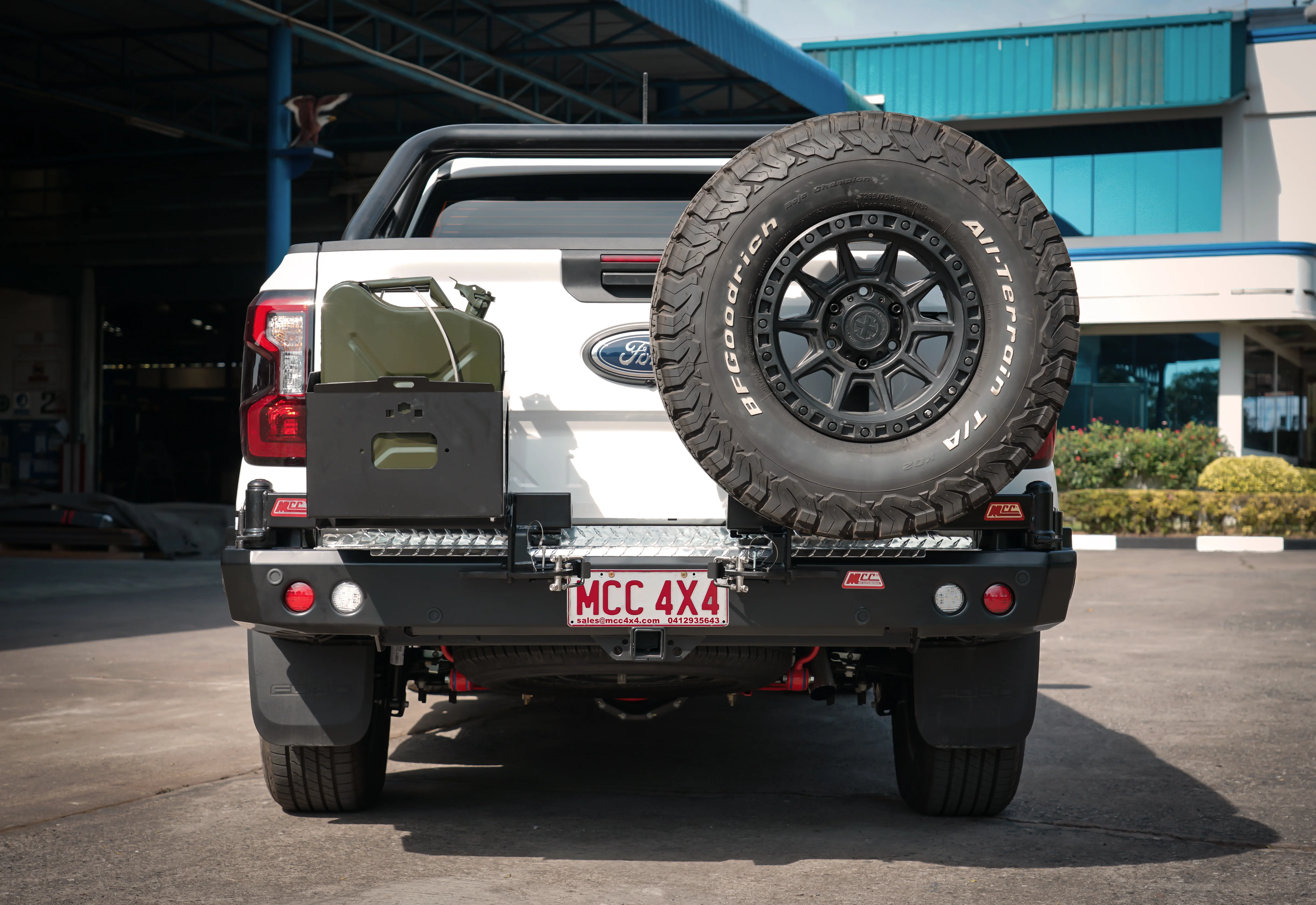 New Ranger 2022-On - 022-02 Rear Wheel Carrier Single Jerry Can Holder Package - SKU MCC-05010-202PK2 - Image 3