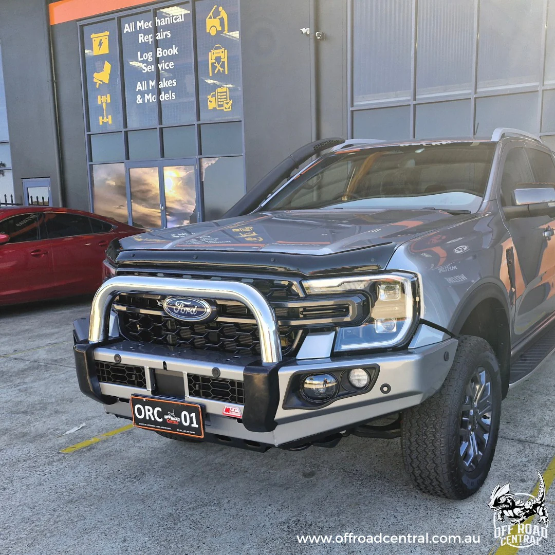 Next-Gen Ranger/Everest 2022-On - 707-01 Falcon Bull Bar Single Stainless Loop Package (LED Foglight) - SKU MCC-05010-701SSLFOG - Image 3