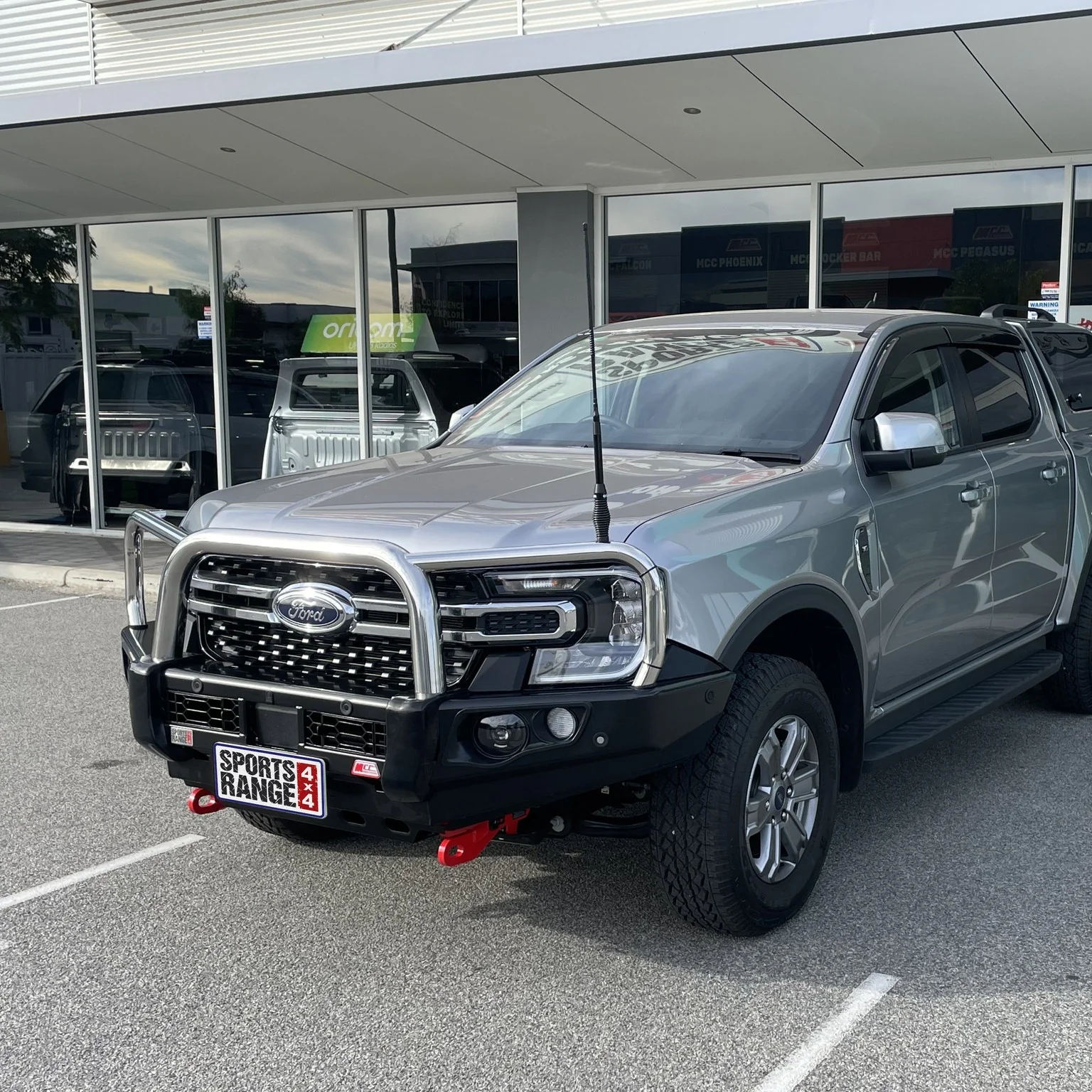 Next-Gen Ranger/Everest 2022-On - 707-01 Falcon Bull Bar Triple Stainless Loops Package (LED Foglight) - SKU MCC-05010-701FOGUP - Image 2