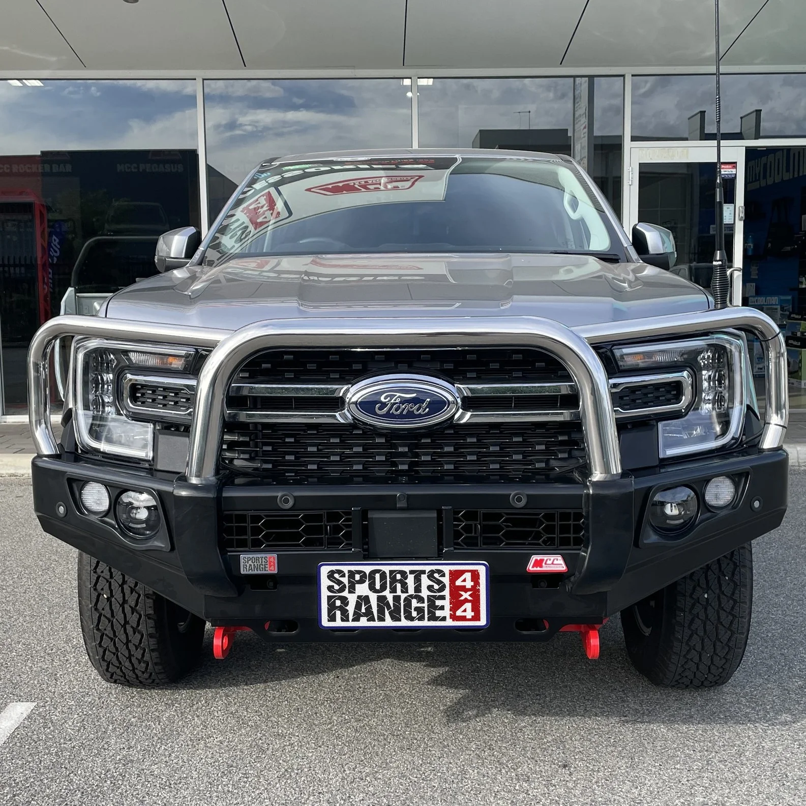 Next-Gen Ranger/Everest 2022-On - 707-01 Falcon Bull Bar Triple Stainless Loops Package (LED Foglight) - SKU MCC-05010-701FOGUP - Image 3