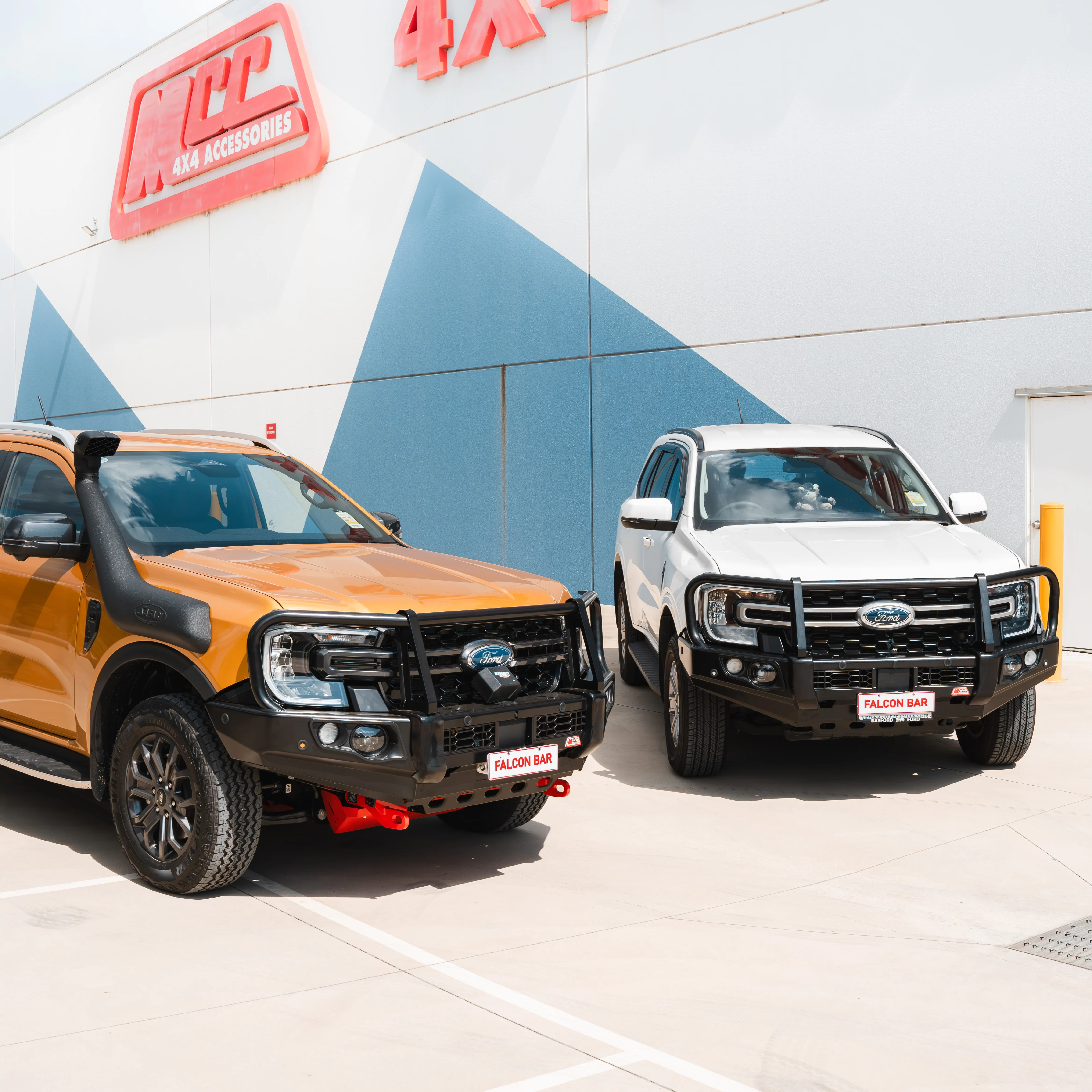 Next-Gen Ranger/Everest 2022-On - 707-02 Falcon Bull Bar Black A-Frame Package (LED Foglight) - SKU MCC-05010-702FOGUP - Image 3