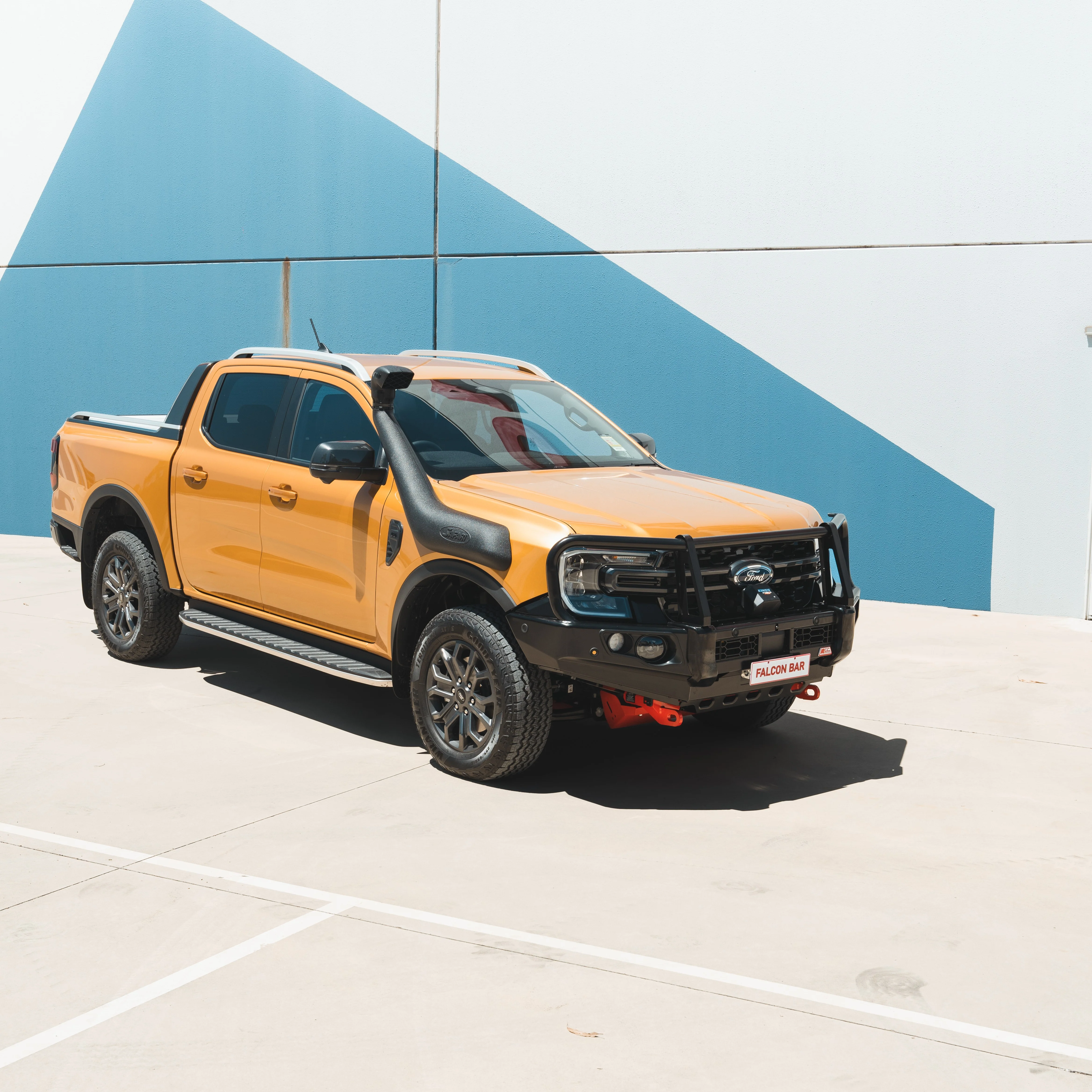 Next-Gen Ranger/Everest 2022-On - 707-02 Falcon Bull Bar Black A-Frame Package (LED Foglight) - SKU MCC-05010-702FOGUP - Image 8