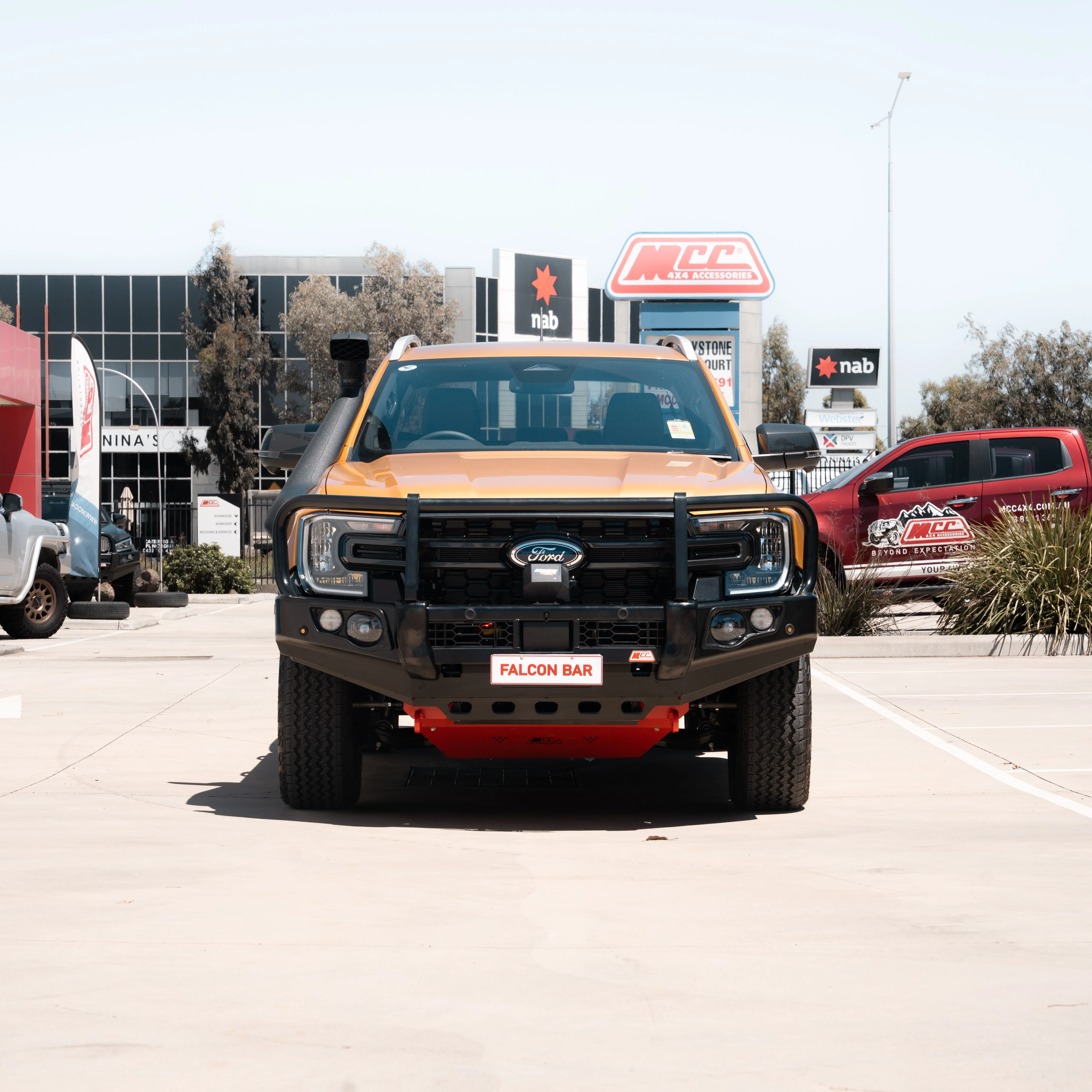 Next-Gen Ranger/Everest 2022-On - 707-02 Falcon Bull Bar Black A-Frame Package (LED Foglight) - SKU MCC-05010-702FOGUP - Image 9