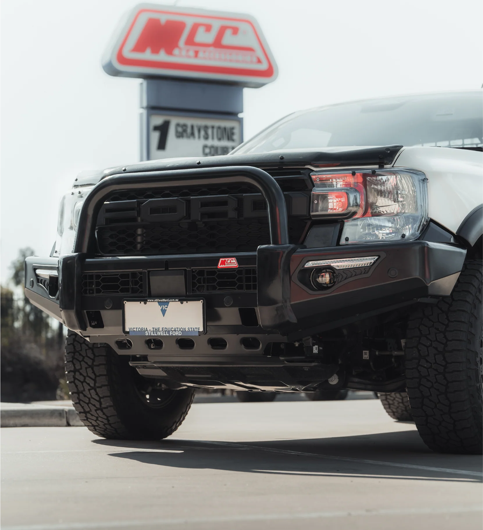 Next-Gen Ranger/Everest 2022-On - 808-01 Phoenix Bull Bar Single Black Loop Package - SKU MCC-05010-801SBL - Image 6