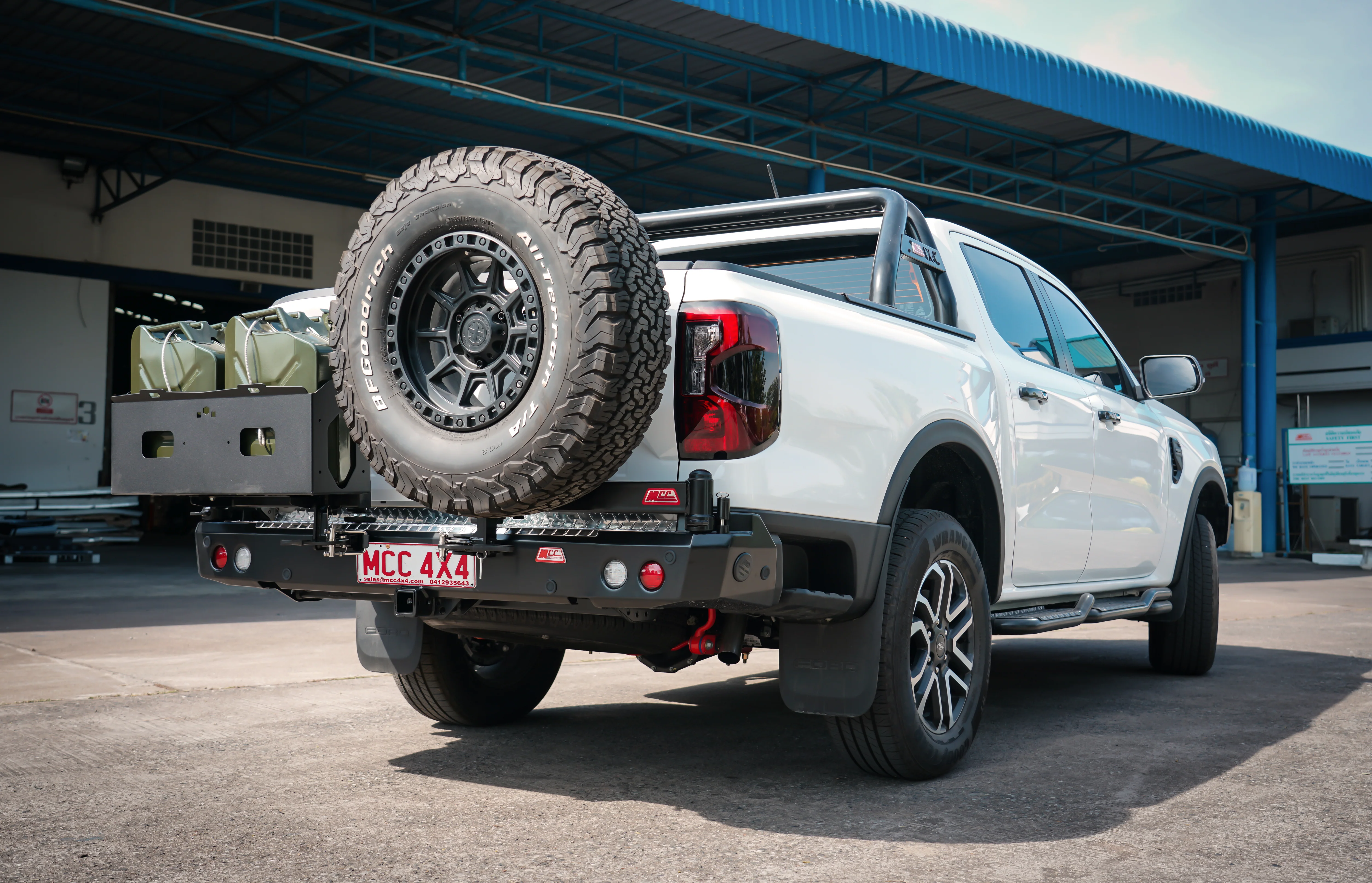 Next-Gen Ranger Raptor 2022-On - 022-02 Rear Wheel Carrier Double Jerry Can Holder Package - SKU MCC-05011-202PK3-SB - Image 2