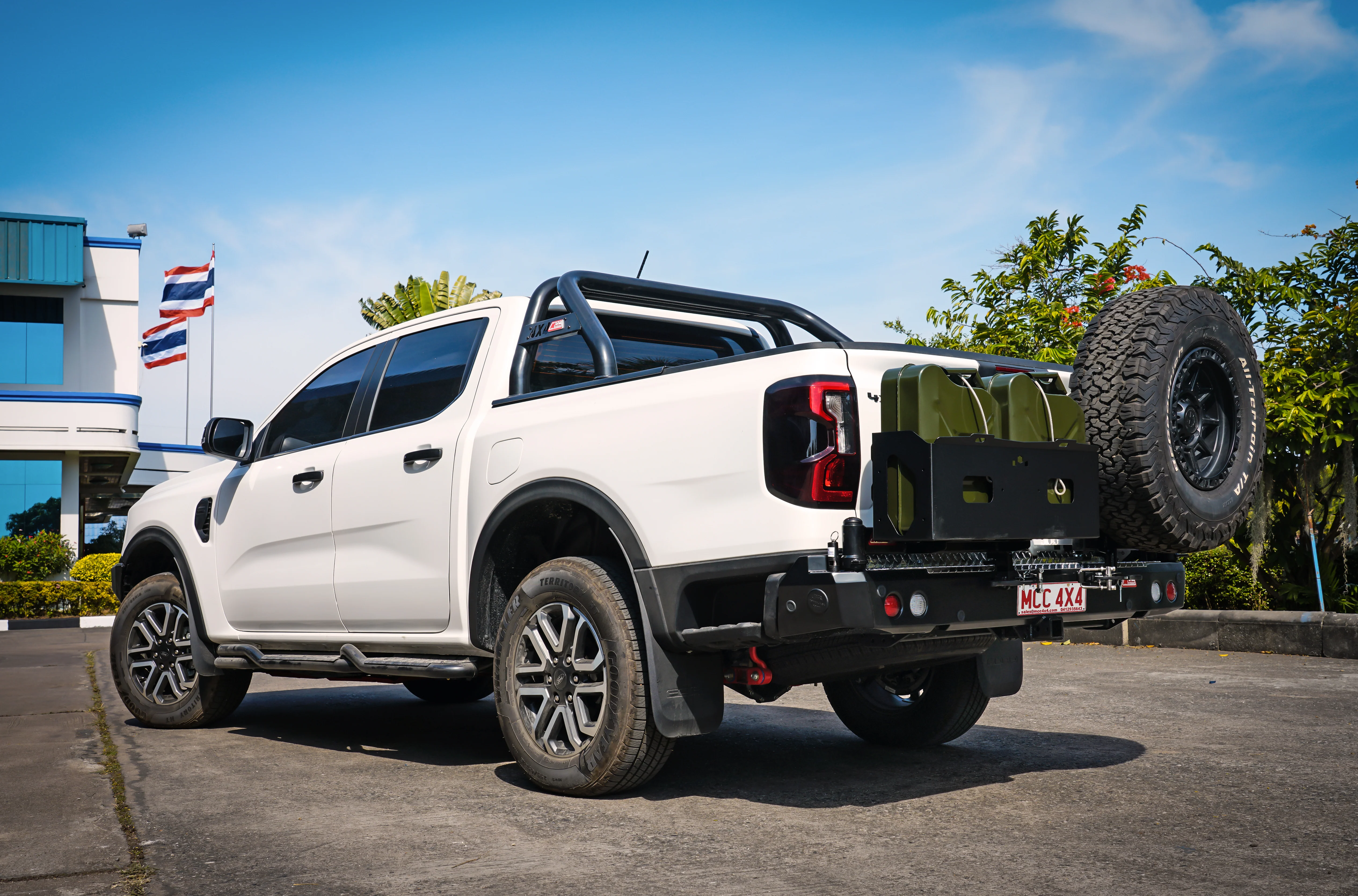 Next-Gen Ranger Raptor 2022-On - 022-02 Rear Wheel Carrier Double Jerry Can Holder Package - SKU MCC-05011-202PK3-SB - Image 3