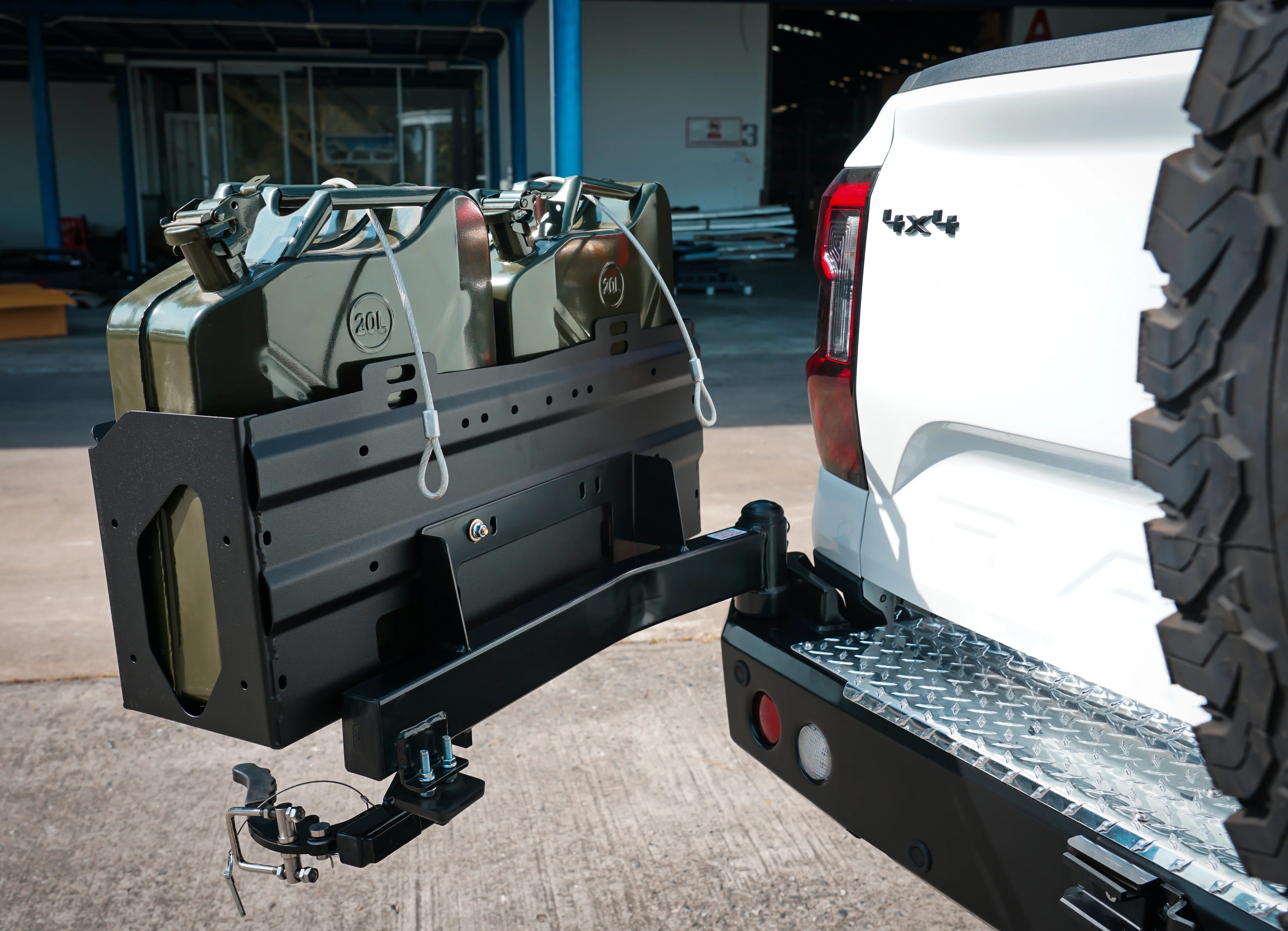 Next-Gen Ranger Raptor 2022-On - 022-02 Rear Wheel Carrier Double Jerry Can Holder Package - SKU MCC-05011-202PK3-SB - Image 4