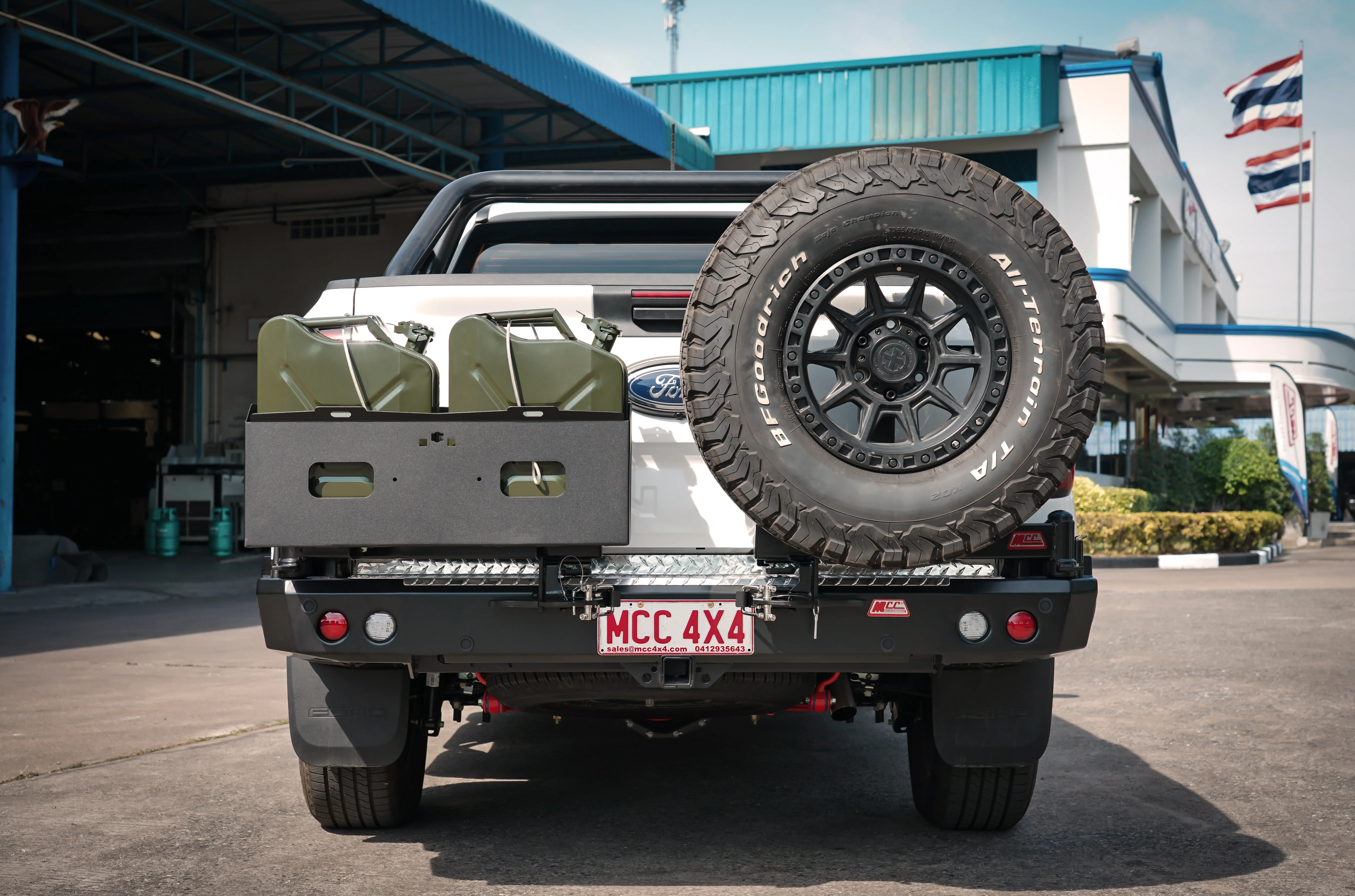 Next-Gen Ranger Raptor 2022-On - 022-02 Rear Wheel Carrier Double Jerry Can Holder Package - SKU MCC-05011-202PK3-SB - Image 5